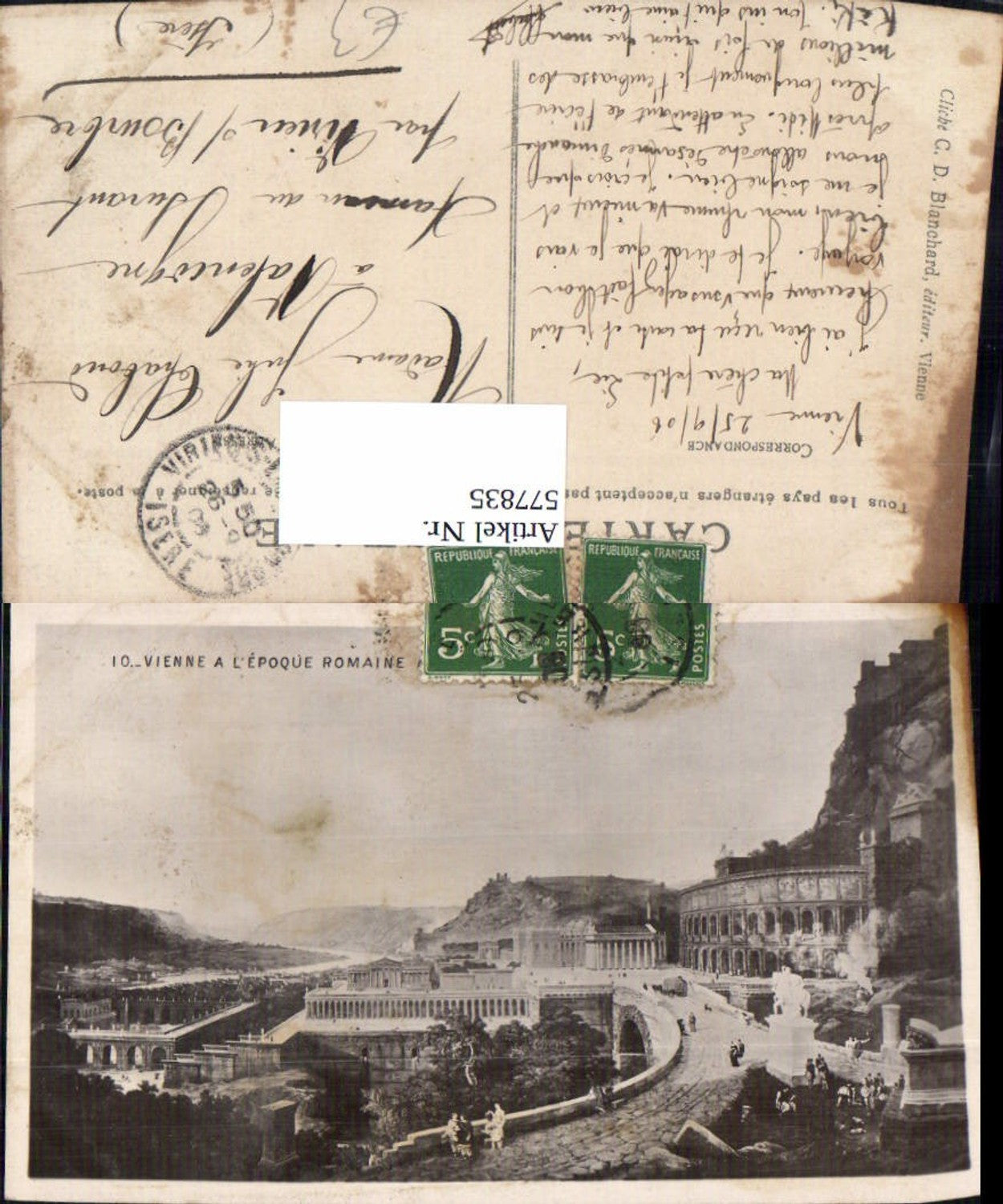 577835,Antike Vienne a l Epoque Romaine Römer Römische Bauten France