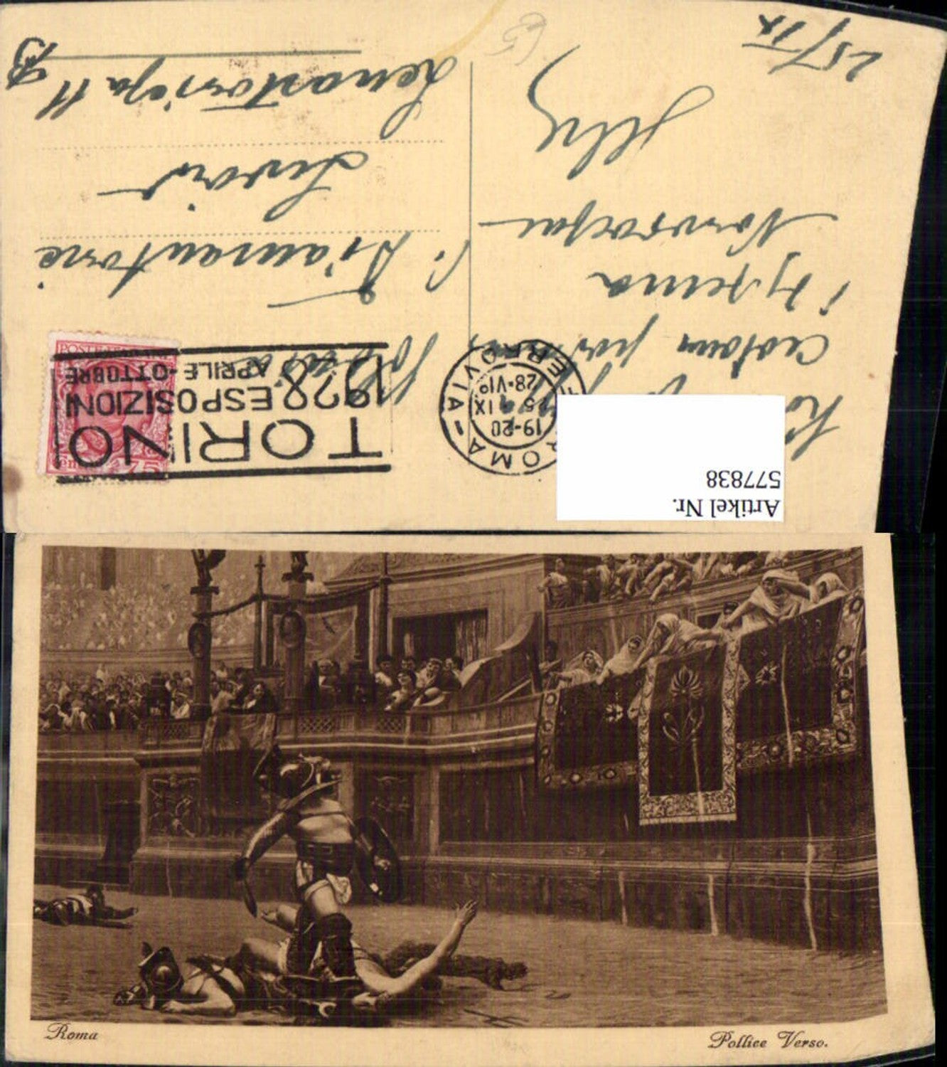 577838,Antike Roma Rom Pollice verso Gladiatoren Kampf