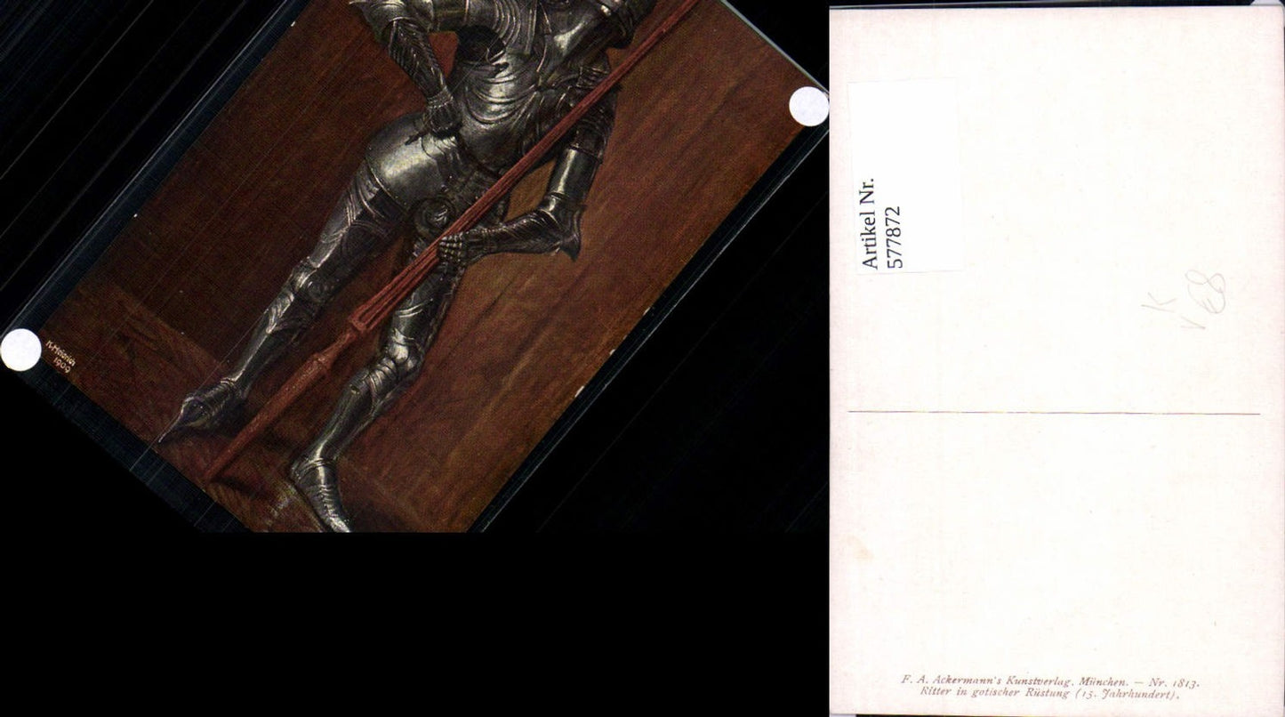 577872,Künstler Ak Ritter in gotischer Rüstung Mittelalter pub F. A. Ackermann 1813