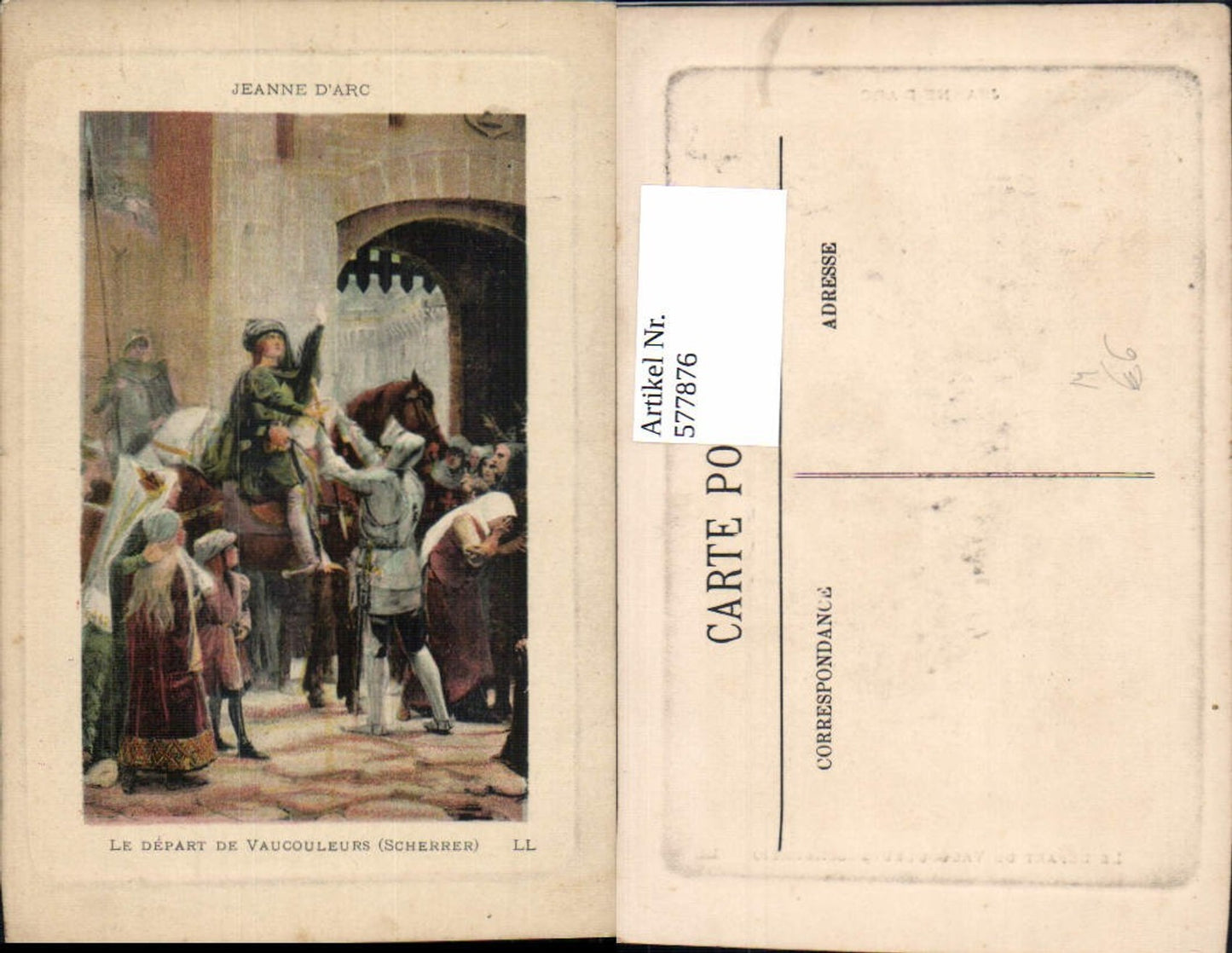577876,Middle Ages Joan of Arc Le Depart de Vaucouleurs Scherrer Knight Armor