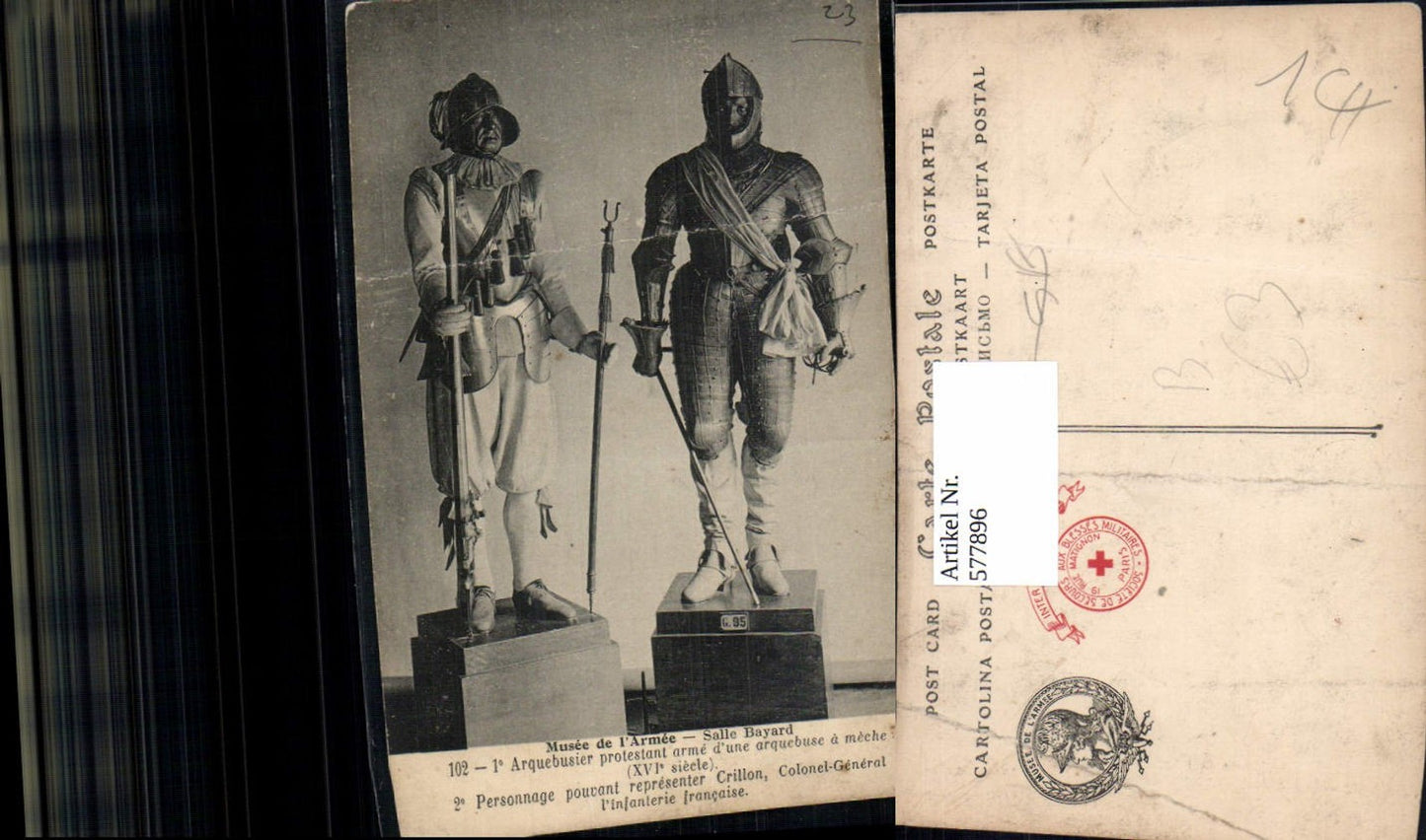 577896,Mittelalter Arquebusier protestand Arme u. Colonel-Generale de l infanterie francaise Rüstung Ritter