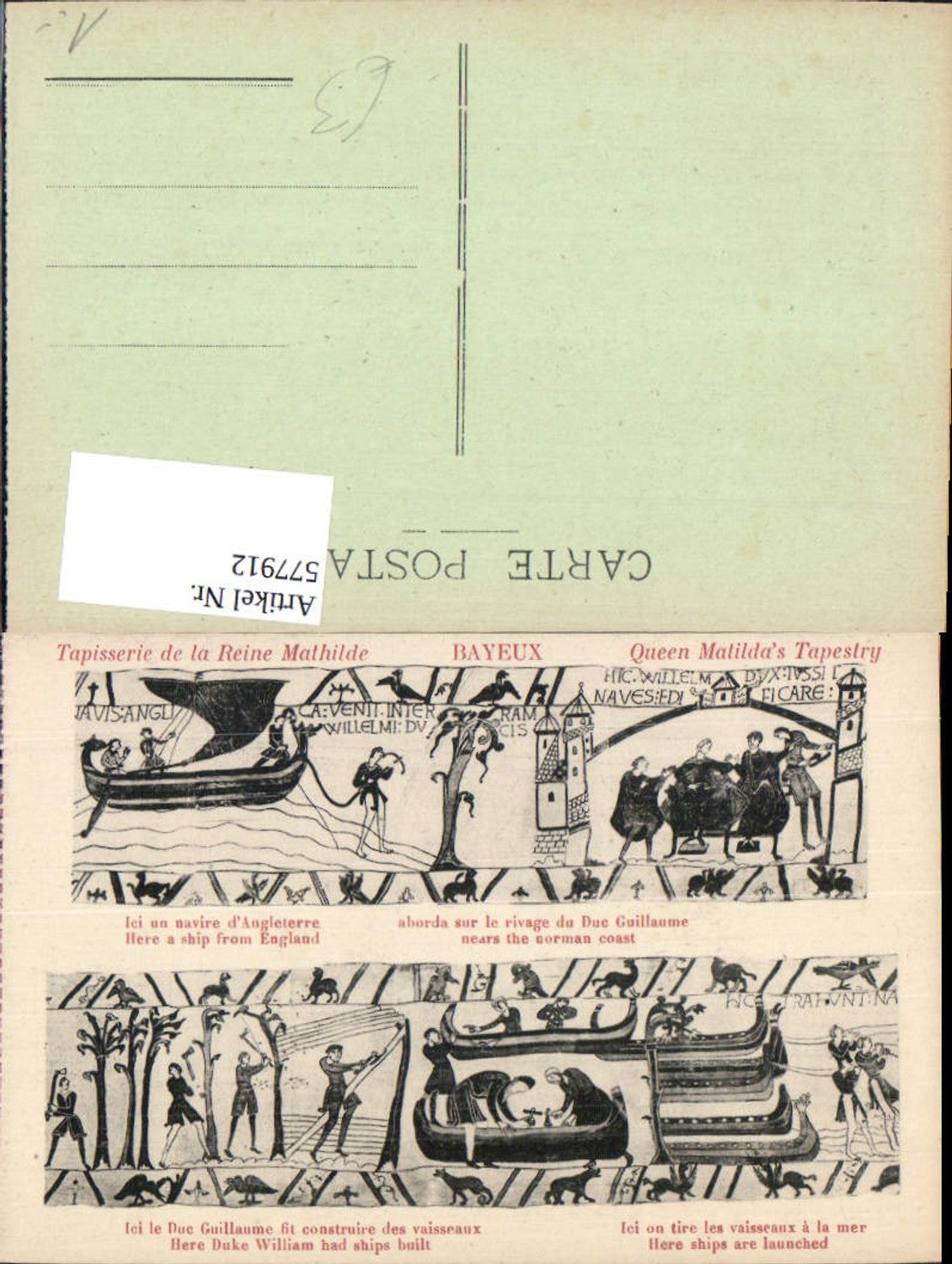 577912,Mittelalter Teppich Bayeux Queen Matildas Tapestry Tapisserie de la Reine Mathilde France