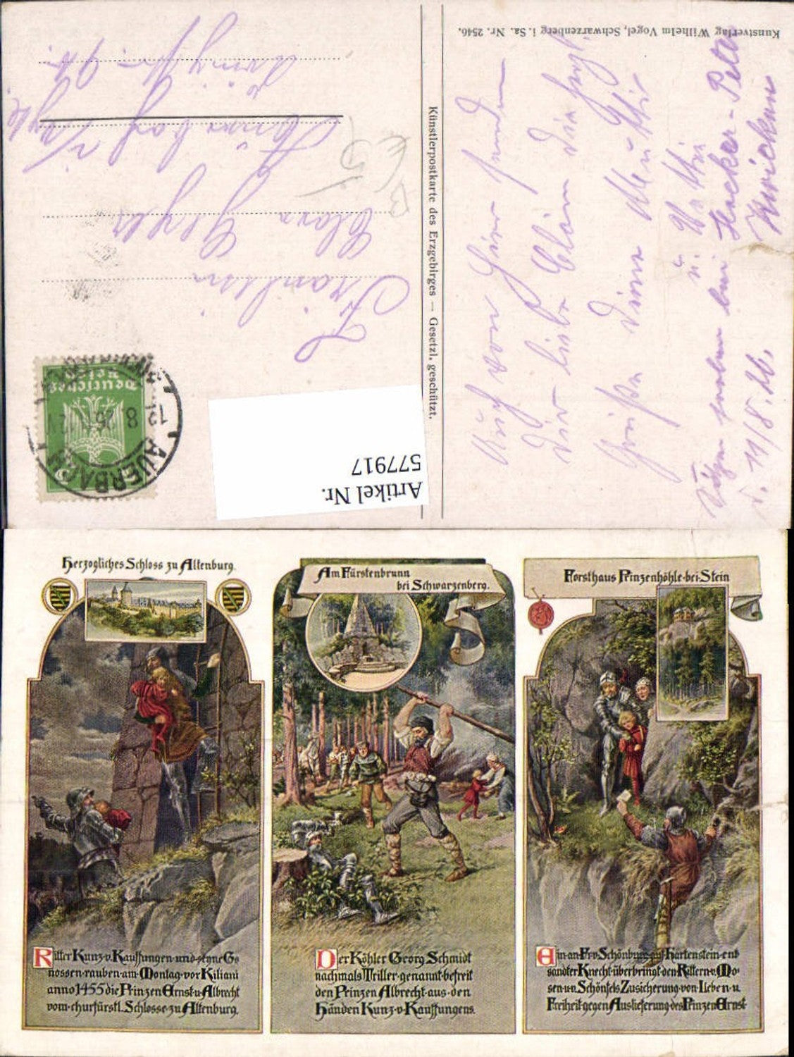 577917,Künstler Ak Erzgebirge Altenburg Köhler Georg Schmidt Ritter Rüstung Mittelalter