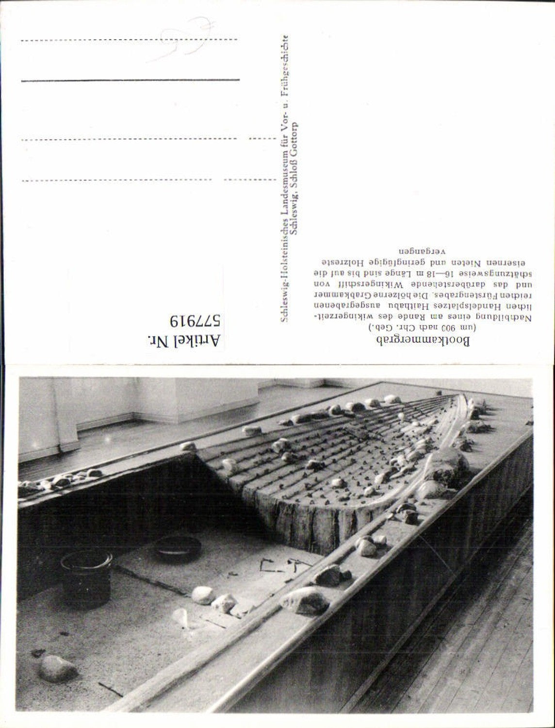 577919,Mittelalter Frühmittelalter Bootkammergrab 900 n. Chr. Wikinger Haithabu Wikingerschiff