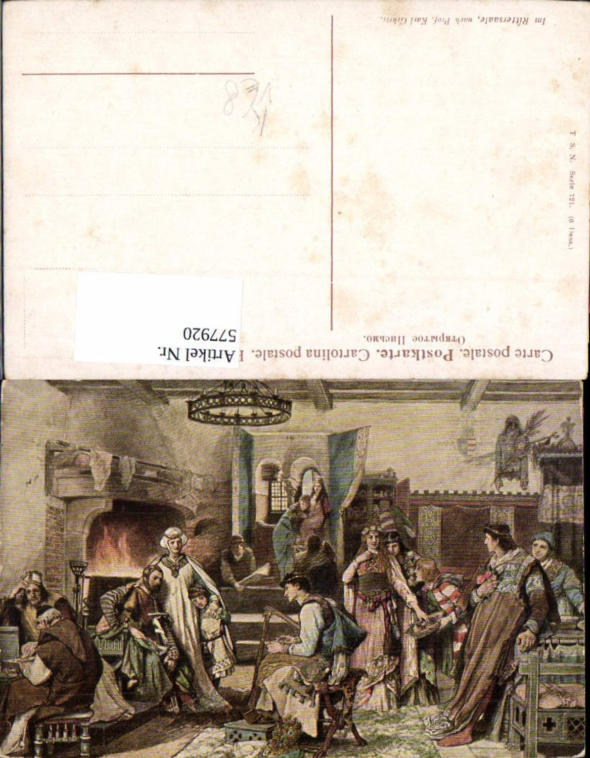 577920,Künstler Ak Karl Gehrts Im Rittersaale Leben Ritter Mittelalter pub Theo Stroefer 721