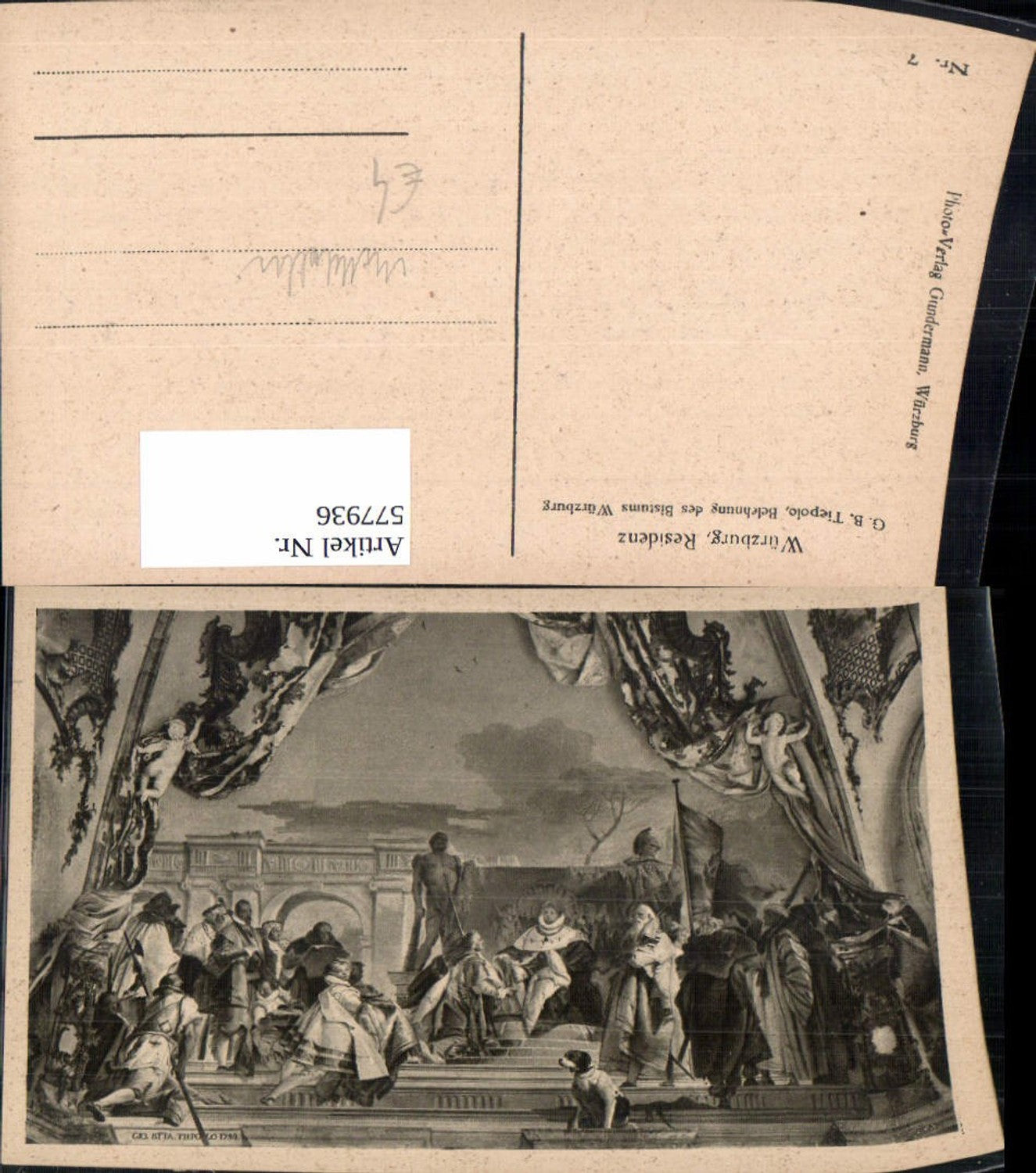 577936,Mittelalter G. B. Tiepolo Belehnung des Bistums Würzburg Residenz