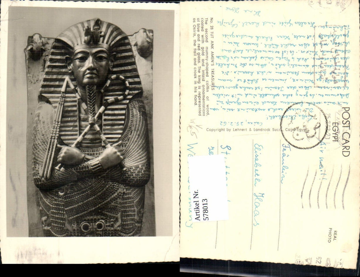 578013, Cairo Cairo Tut Ank Amens Treasures Egyptology Archaeology Excavation pub Lehnert u. Landrock