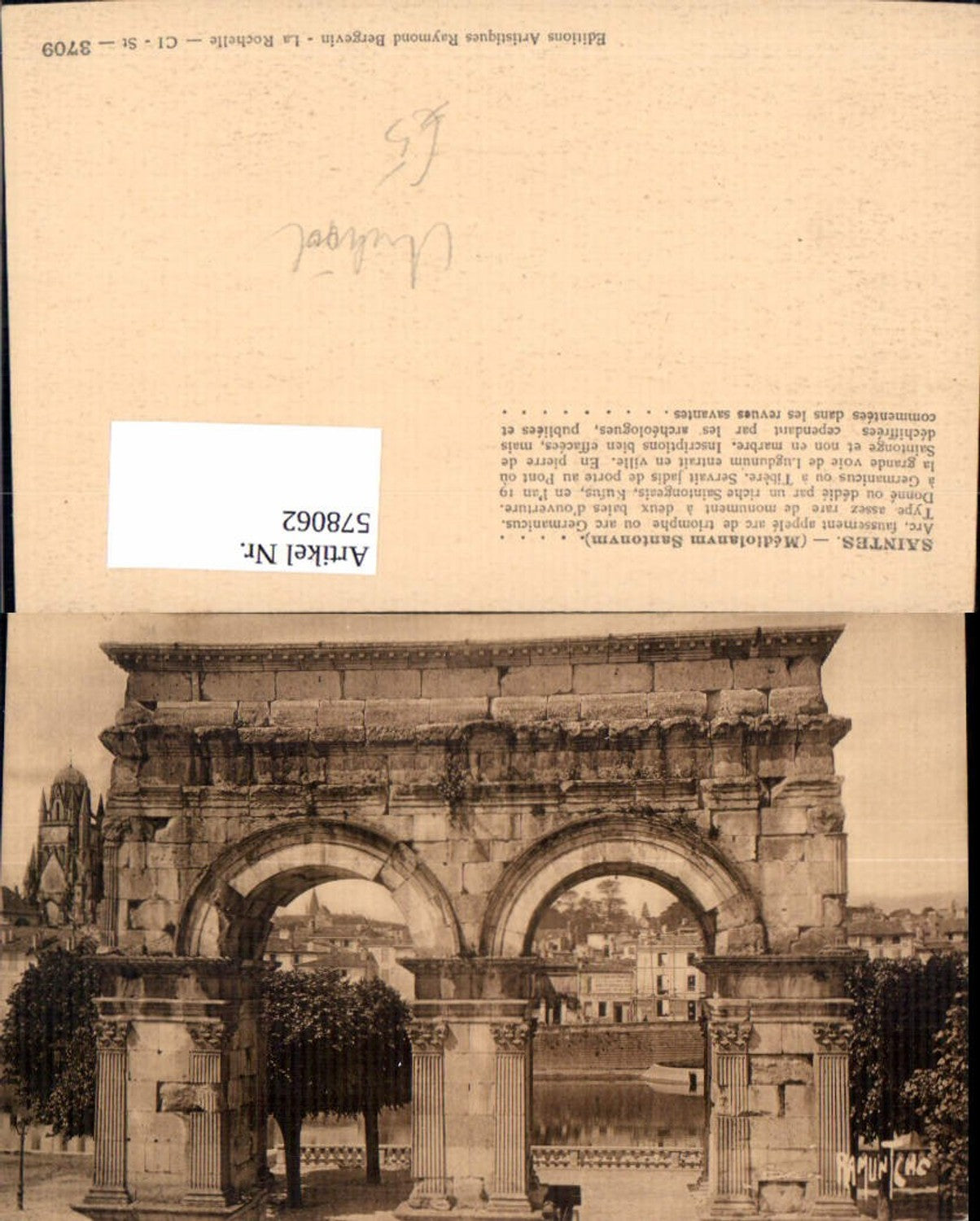 578062,Saintes Arc Triumphbogen Archäologie Ausgrabung