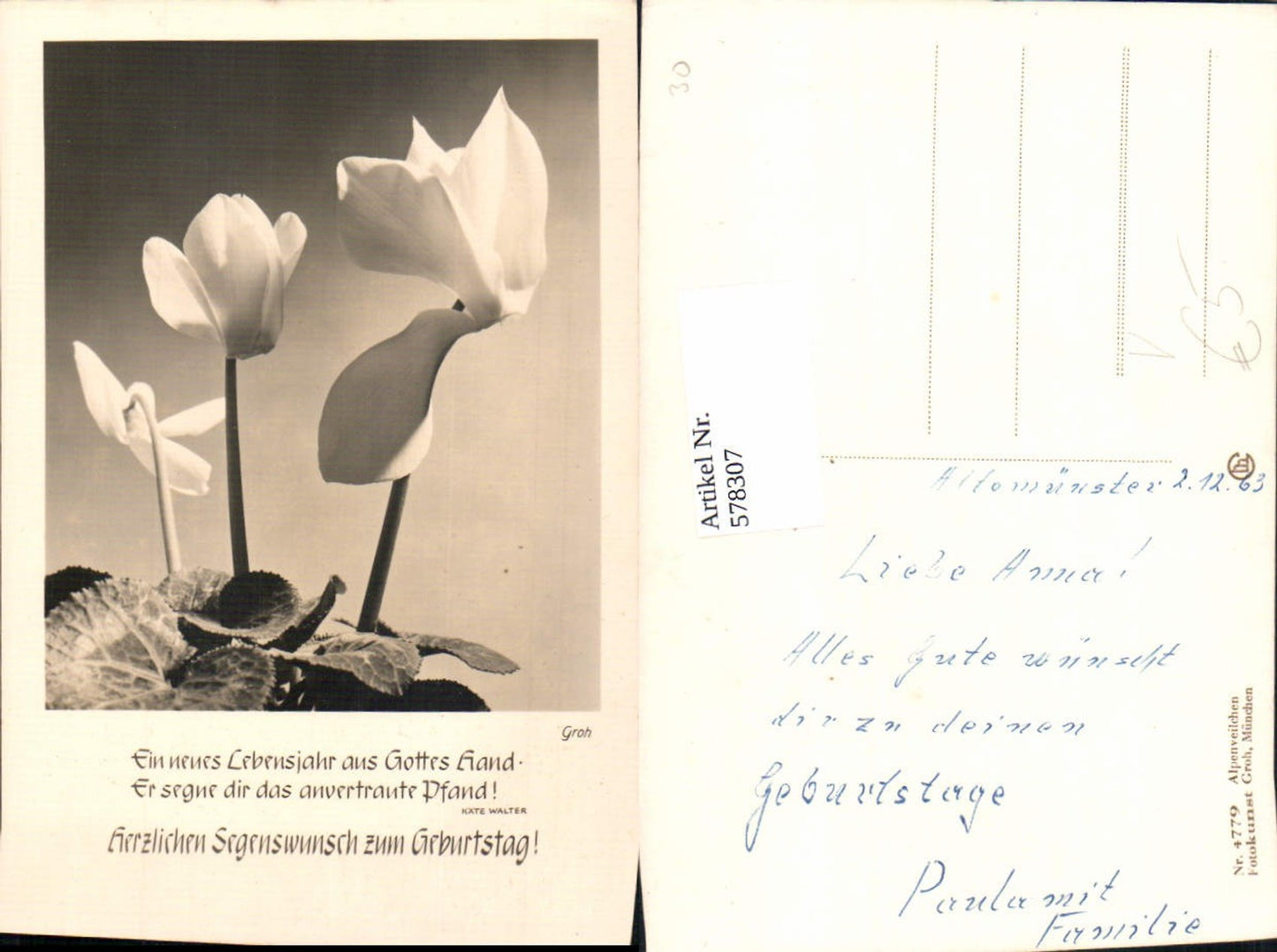 578307,Fotokunst Groh 4779 Käte Walter Spruch Geburtstag