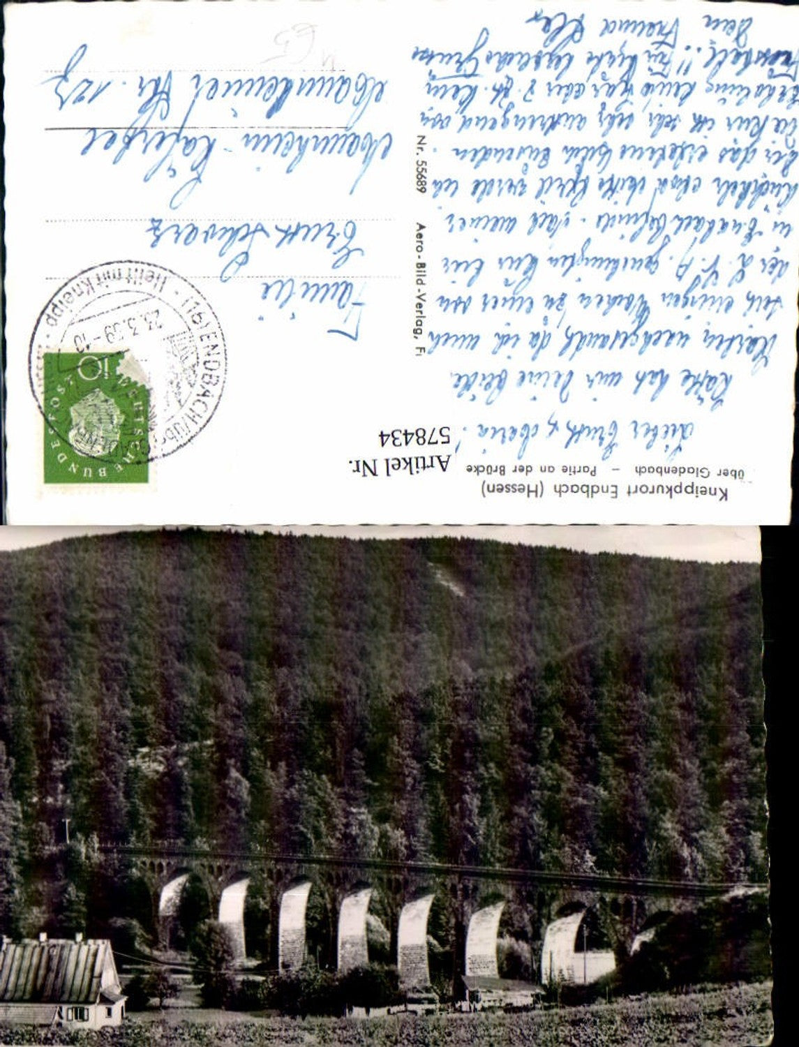 578434,Foto Ak Bad Endbach über Gladenbach Partie a. d. Brücke