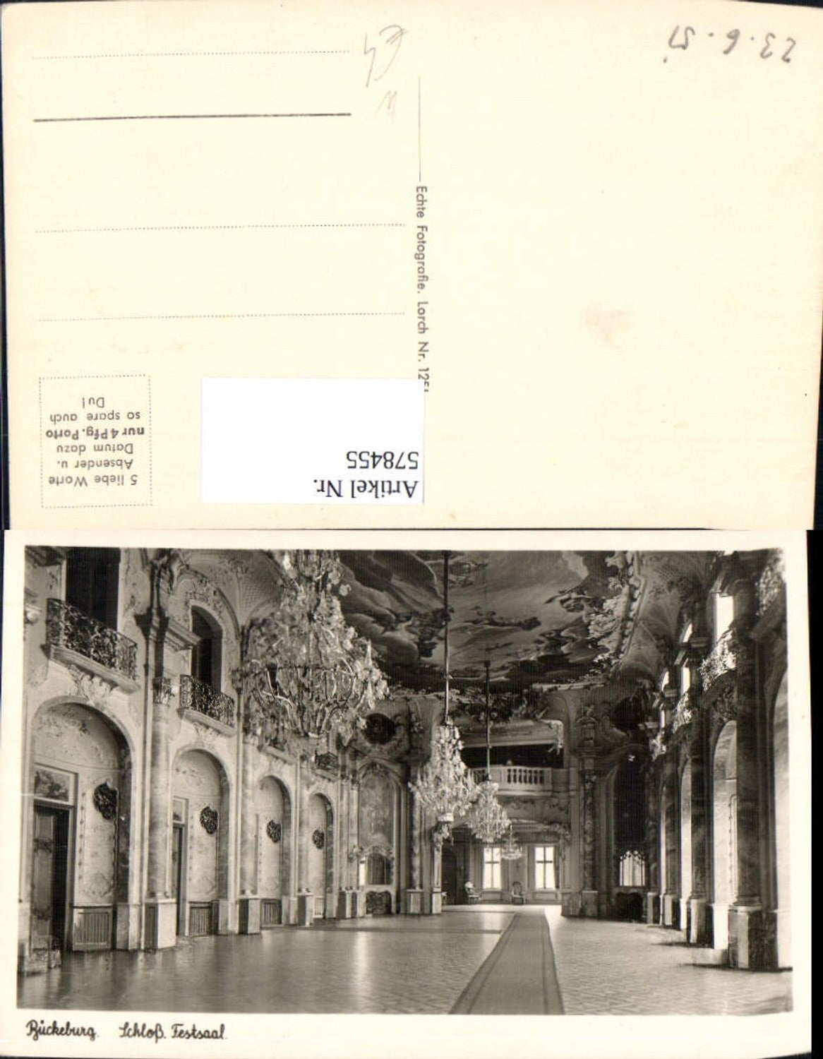 578455,Foto Ak Bückeburg Schloss Festsaal