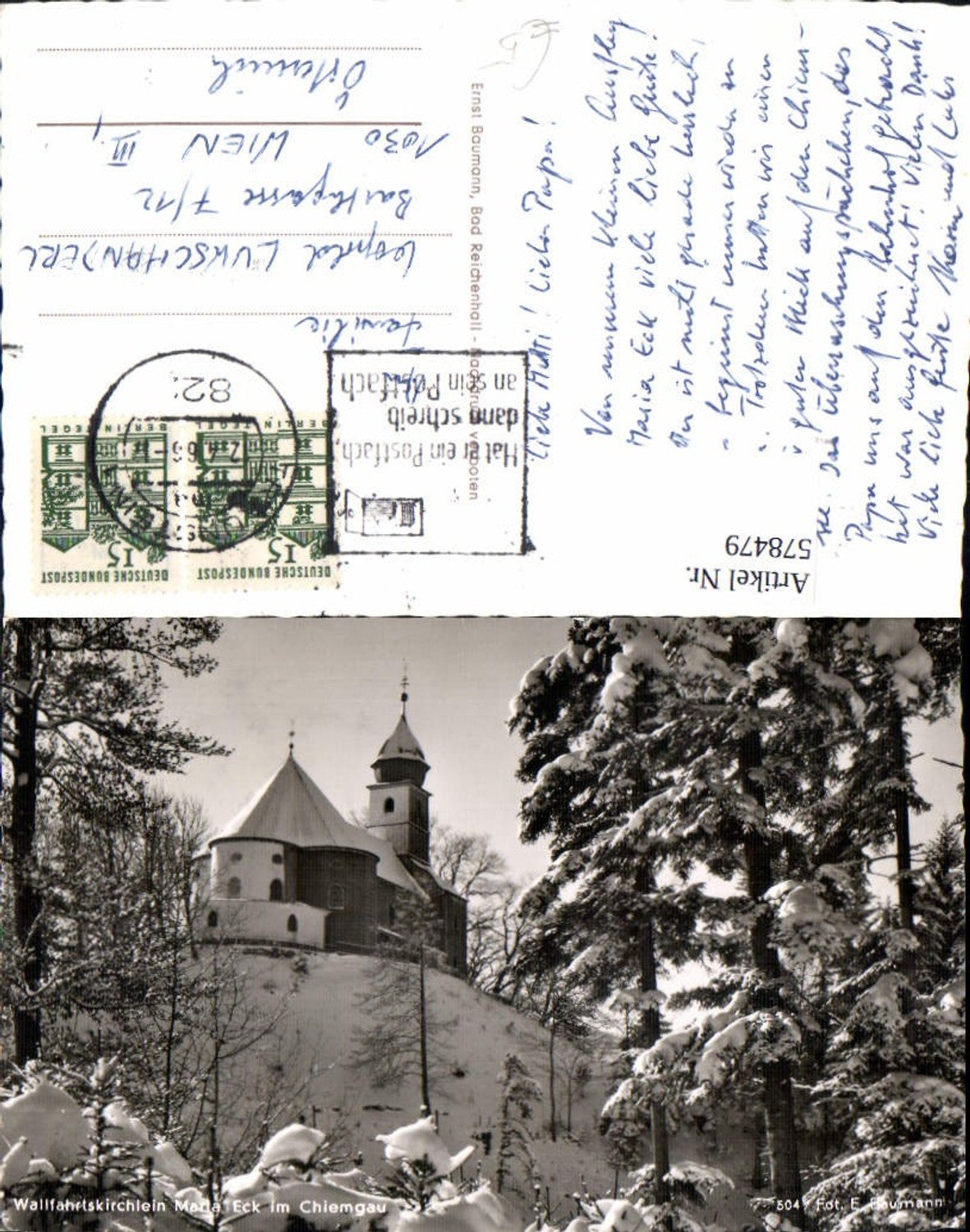 578479, Siegsdorf Pilgrimage Church Maria Eck i. Chiemgau Winter view