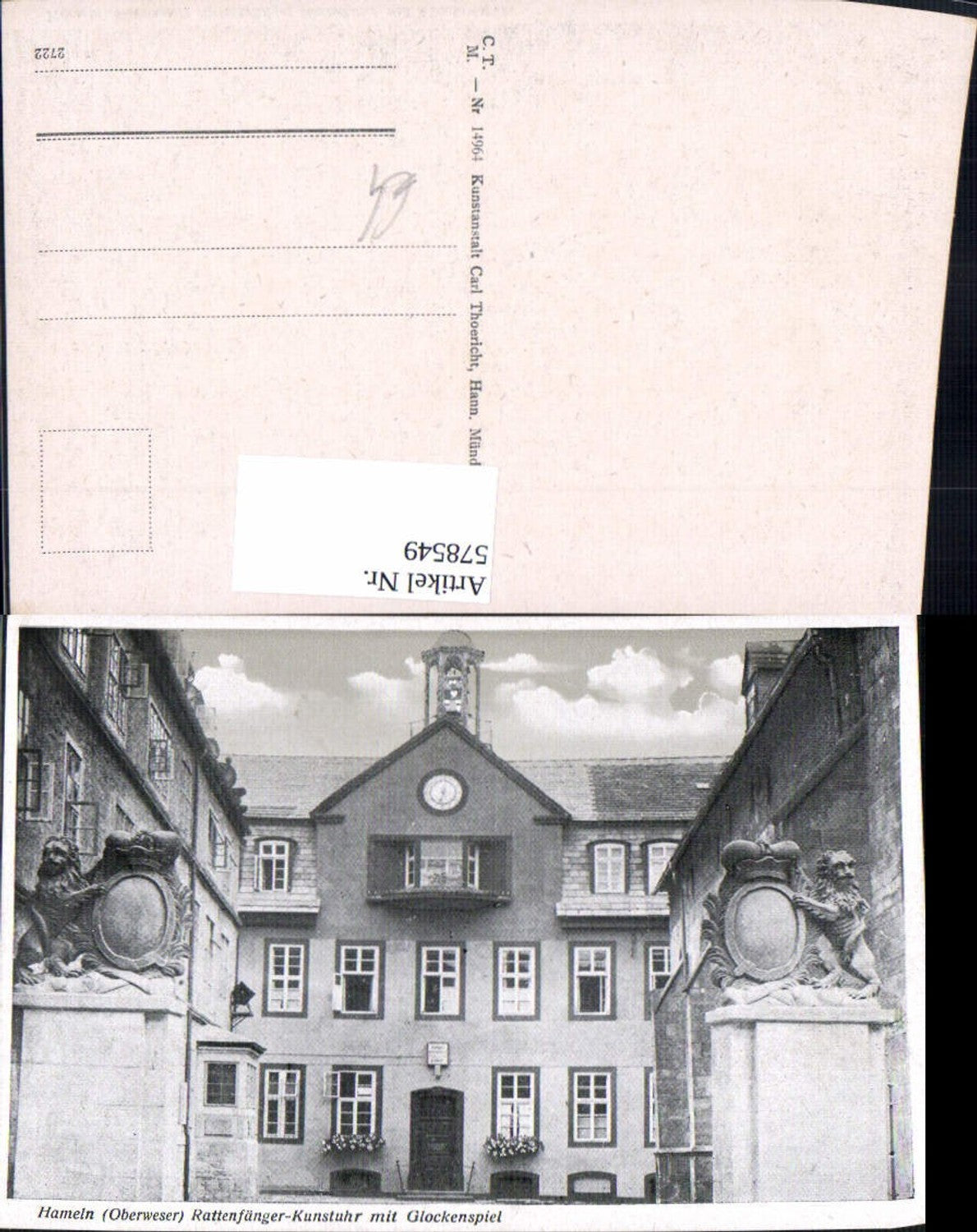 578549,Hameln Oberweser Rattenfänger-Kunstuhr m. Glockenspiel