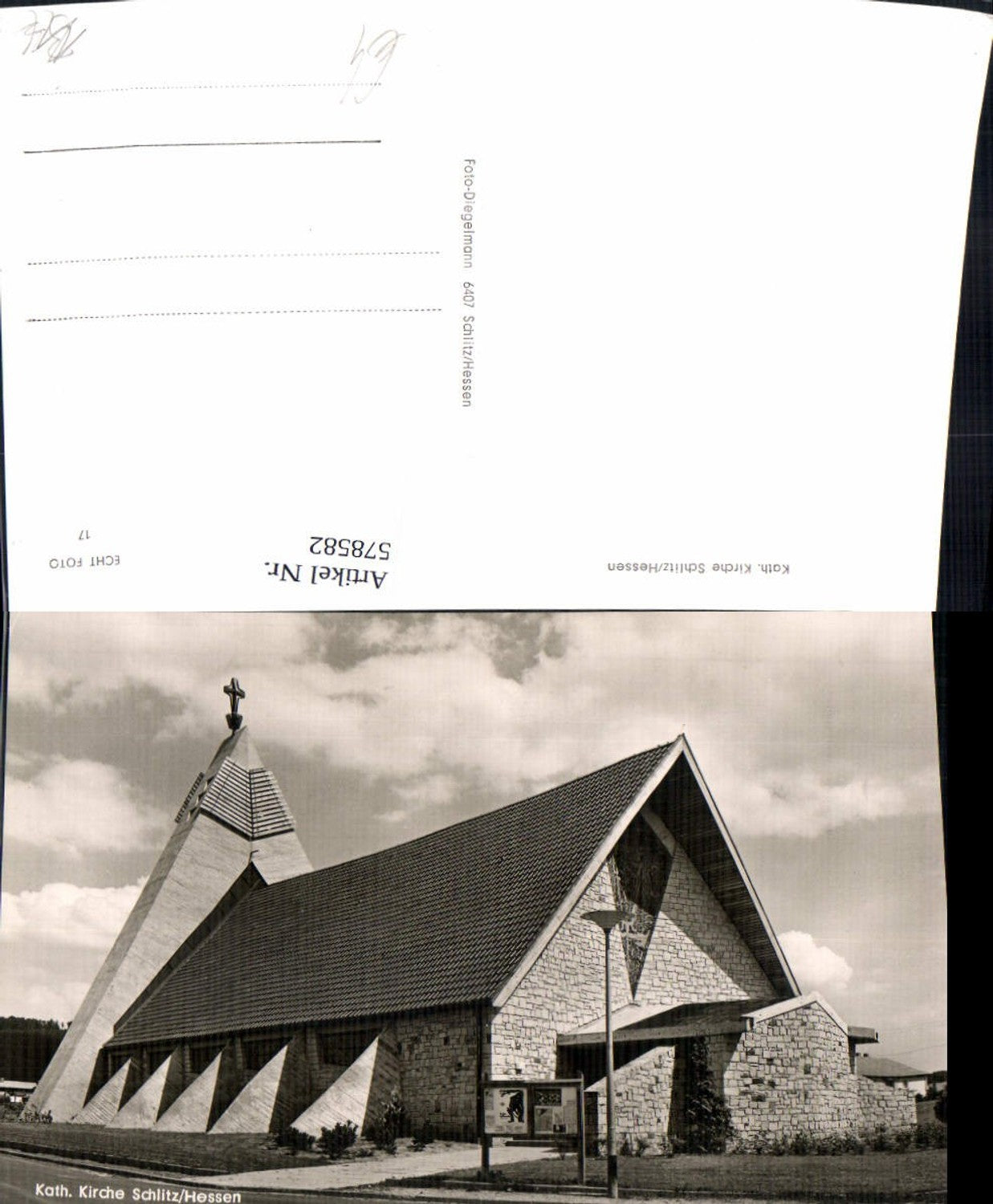 578582,Foto Ak Schlitz Kath. Kirche