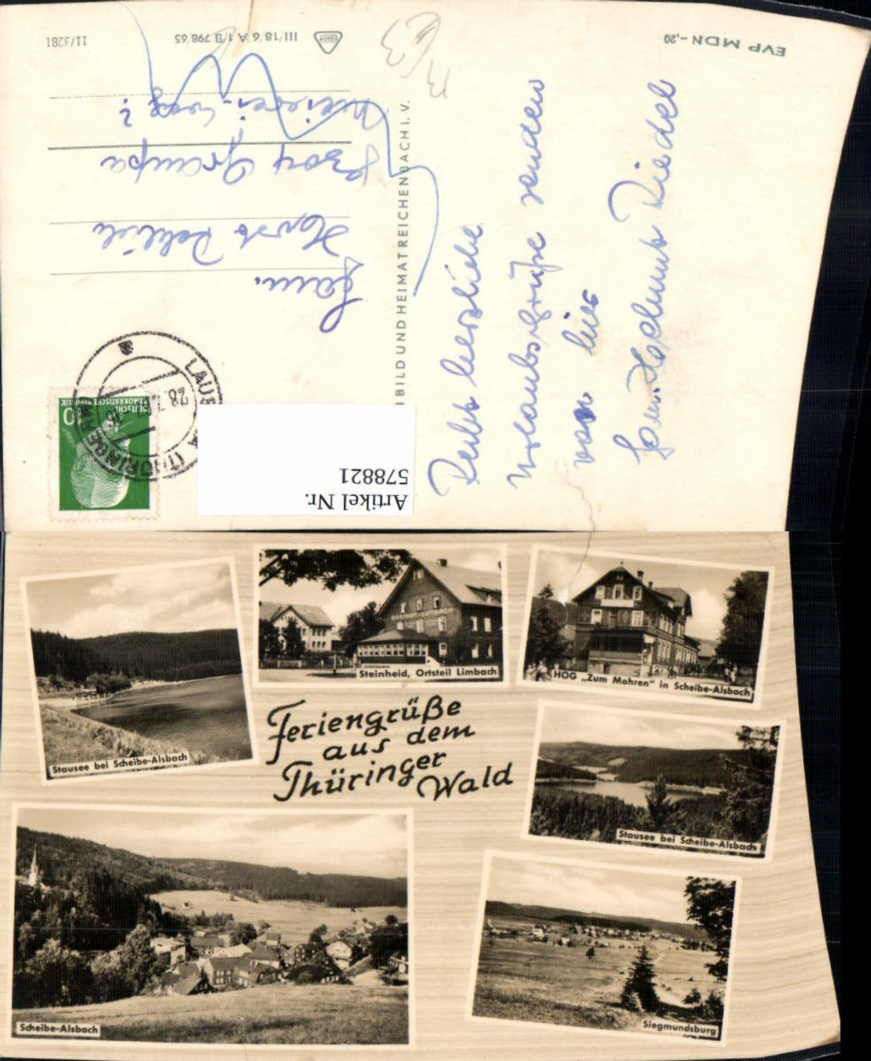 578821, Multi-image Ak Scheibe-Alsbach Siegmundsburg Steinheid Neuhaus am Rennweg
