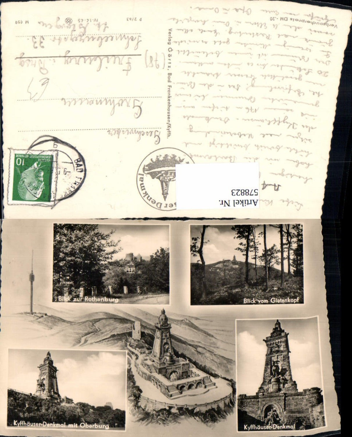 578823,Mehrbild Ak Kyffhäuserdenkmal m. Oberburg Kyffhäuserland
