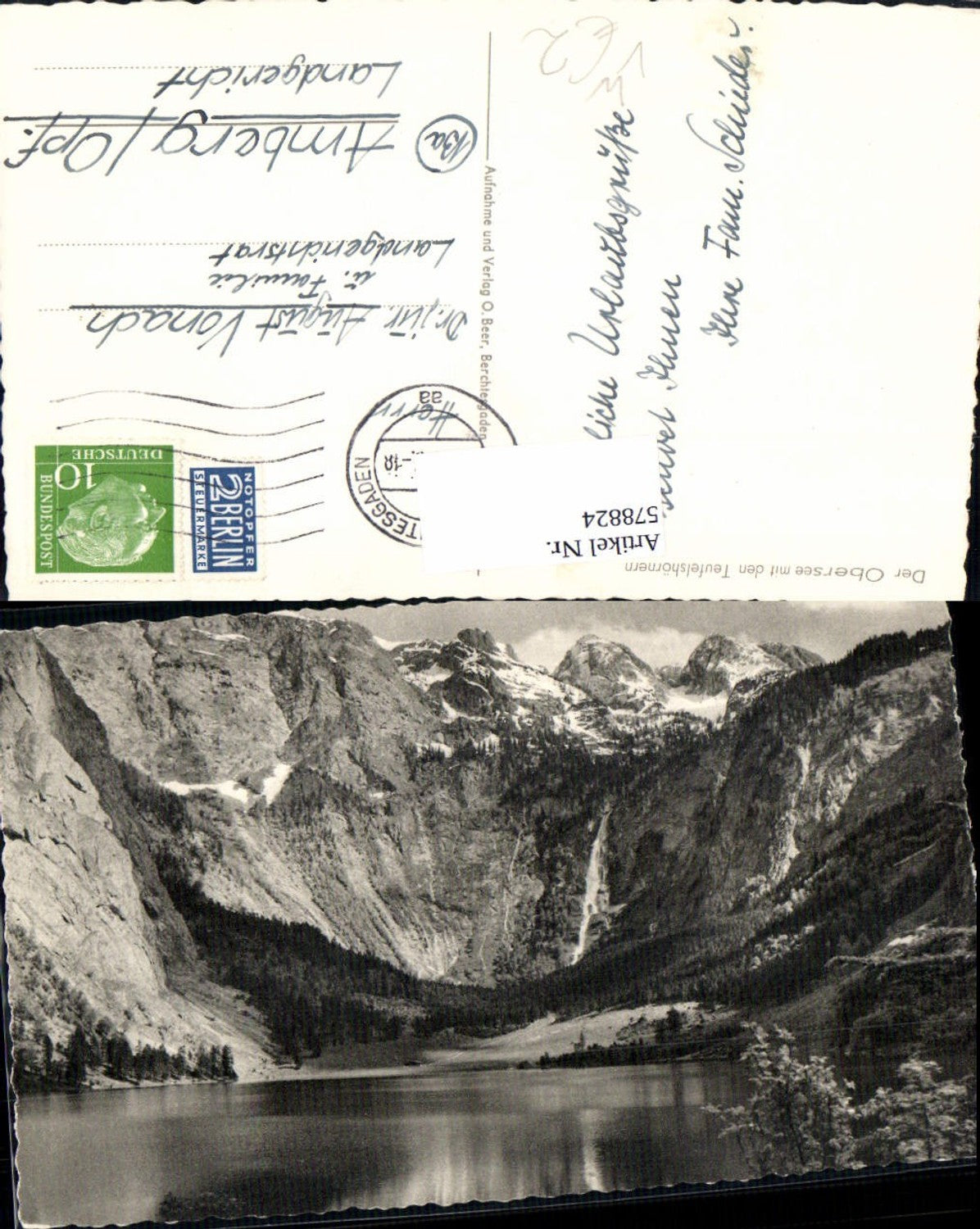 578824, Obersee with Teufelshörner Berchtesgaden pub O. Beer