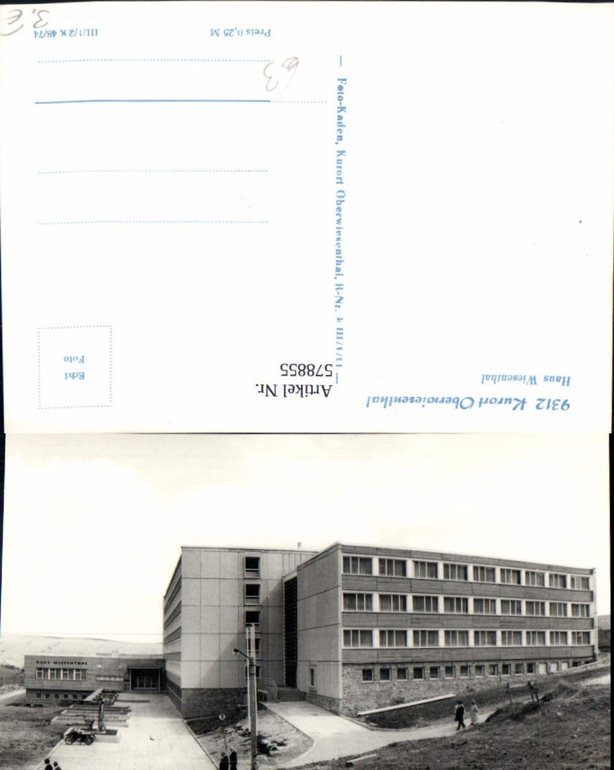 578855,Foto Ak Oberwiesenthal Haus Wiesenthal