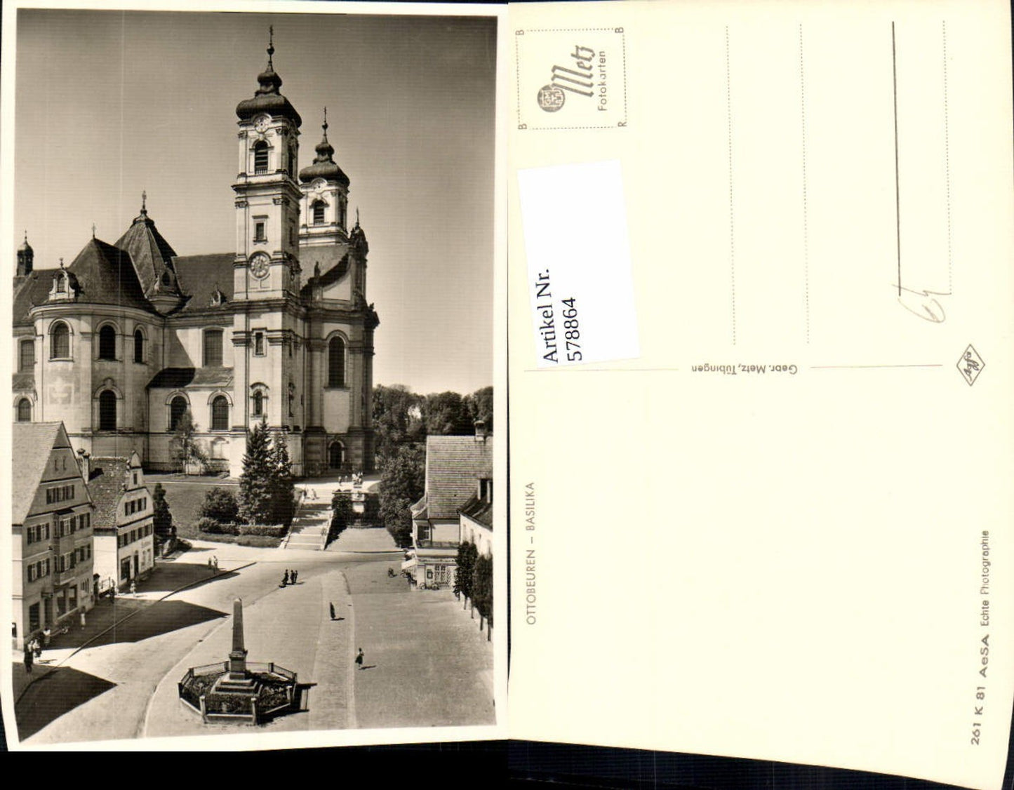 578864, Photo Ak Ottobeuren Basilica