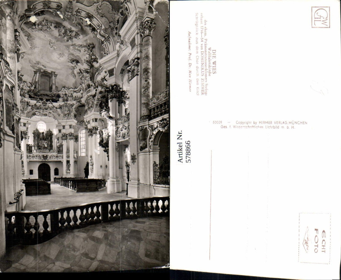 578866, Wieskirche Pilgrimage Church Steingaden Wies Slanted view to Choir