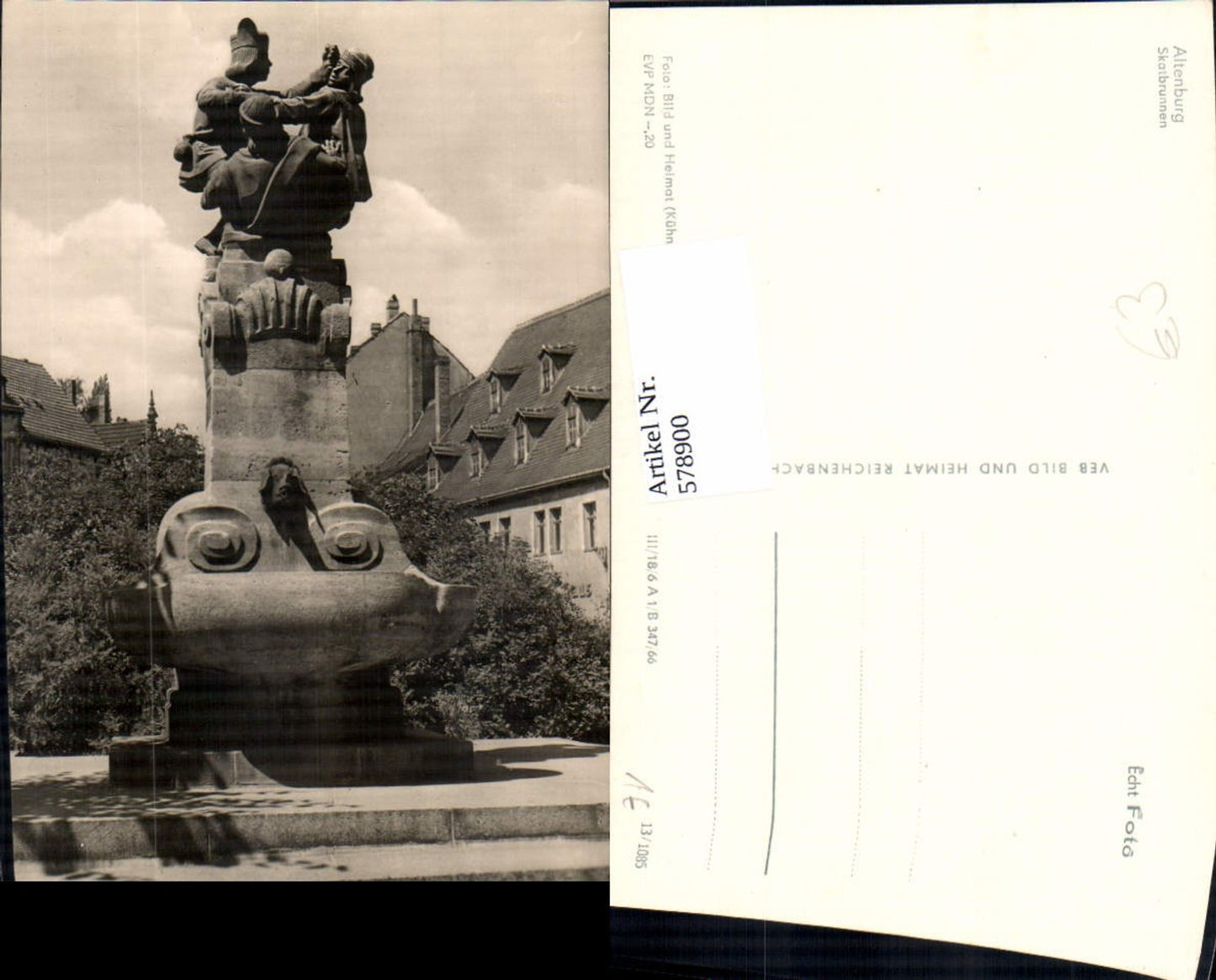 578900,Altenburg Skatbrunnen Brunnen