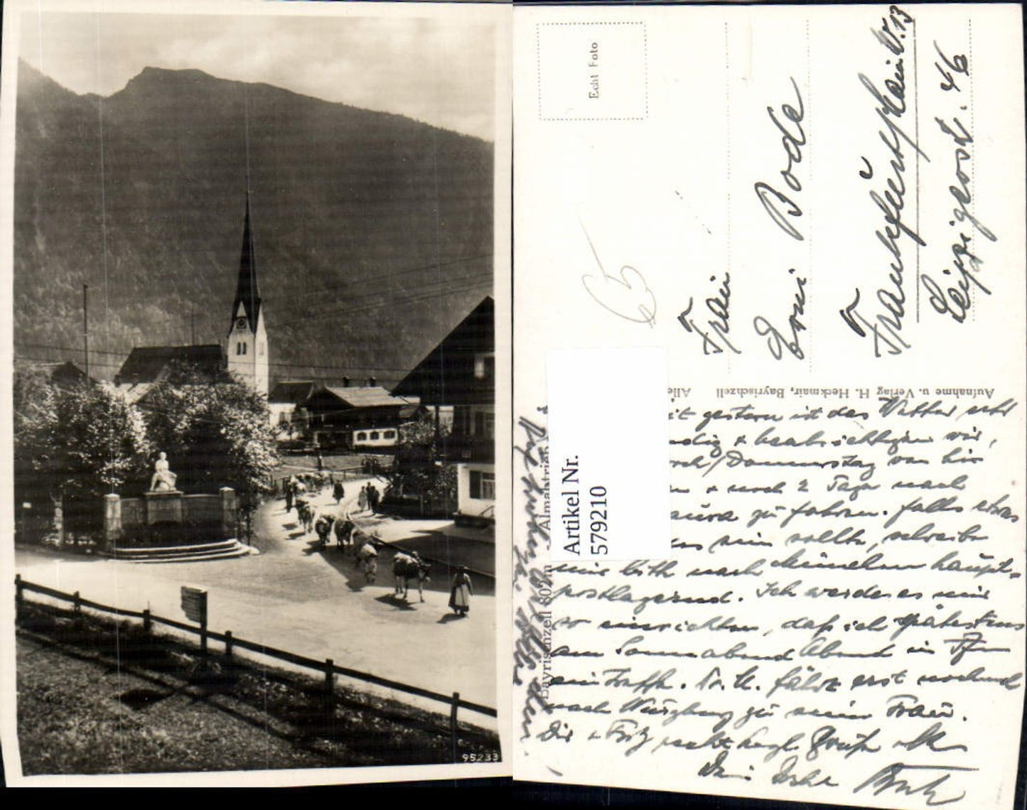 579210, Photo Ak Bayrischzell Almabtrieb Brauchtum