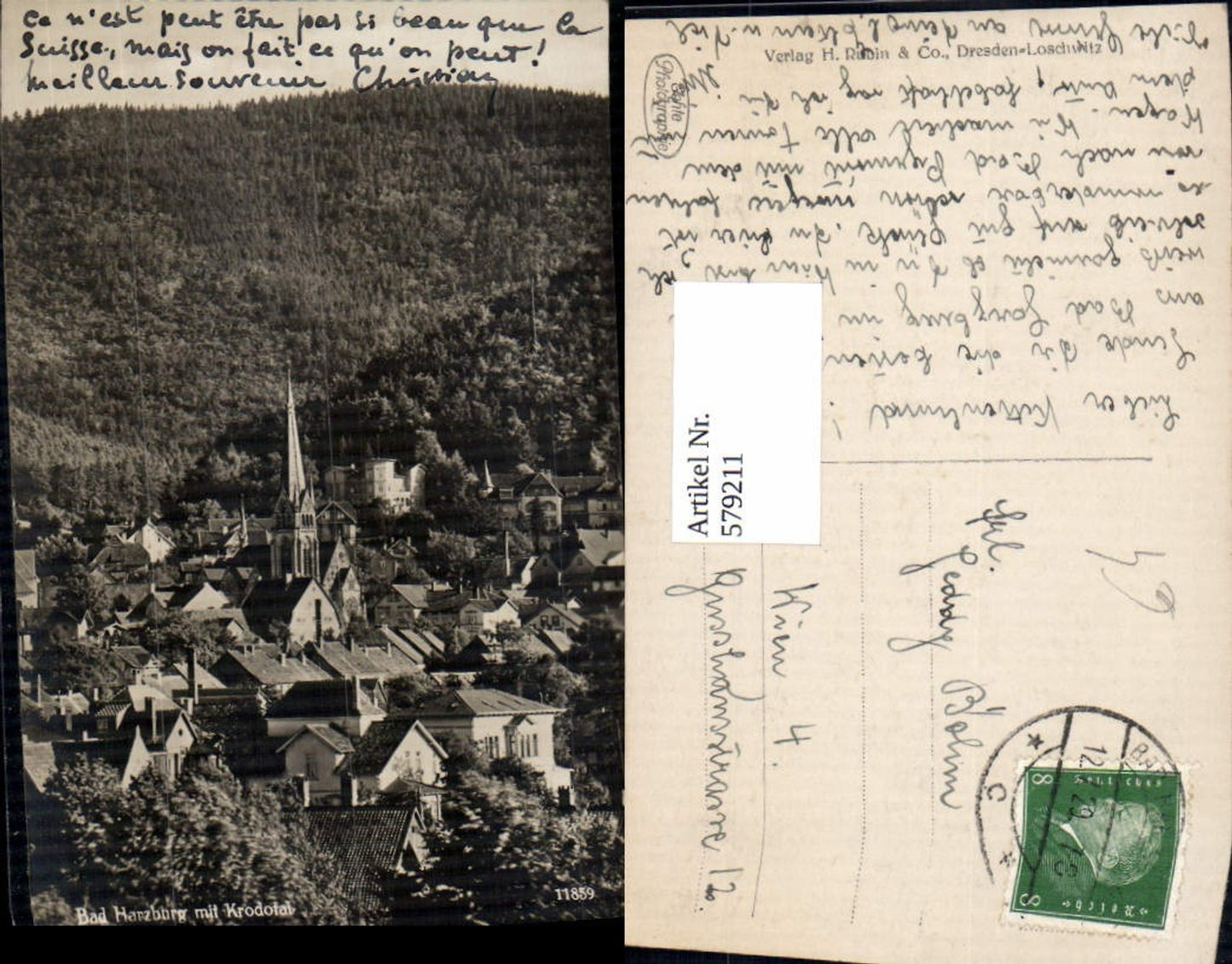 579211,Foto Ak Bad Harzburg m. Krodotal