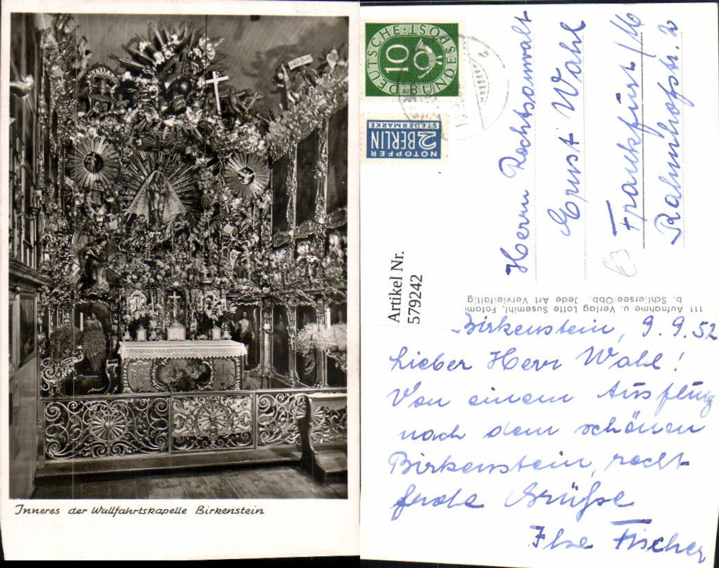 579242, Birkenstein Pilgrimage Chapel in Fischbachau Interior