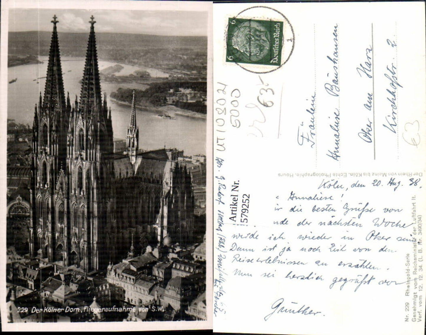 579252,Fliegeraufnahme Köln Dom