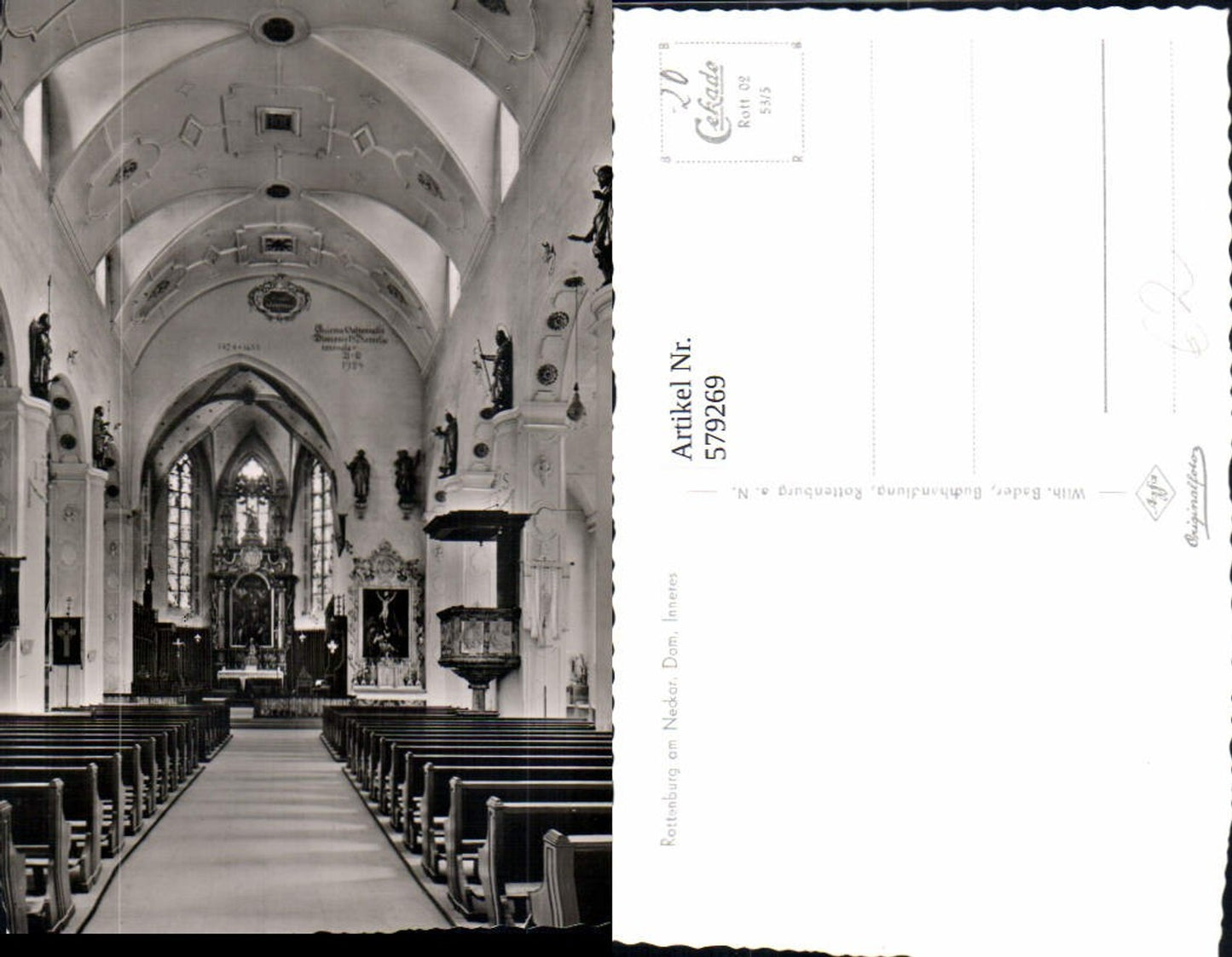 579269,Foto Ak Rottenburg a. Neckar Dom Inneres