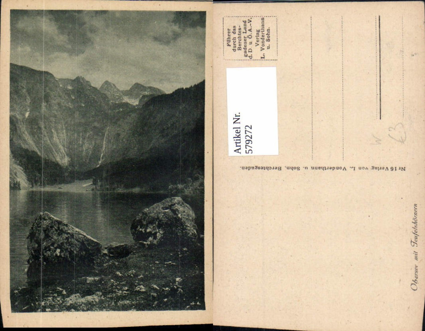 579272,Obersee m. Teufelshörner Schönau a. Königssee Berchtesgaden
