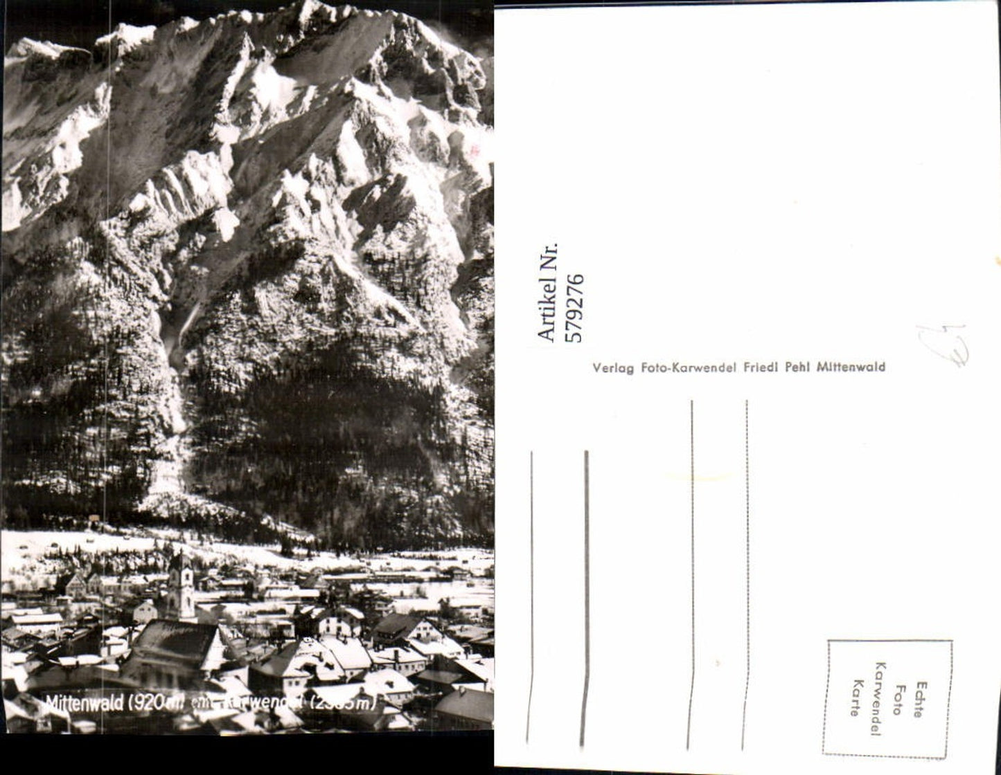 579276, Photo AK Mittenwald with Karwendel winter view