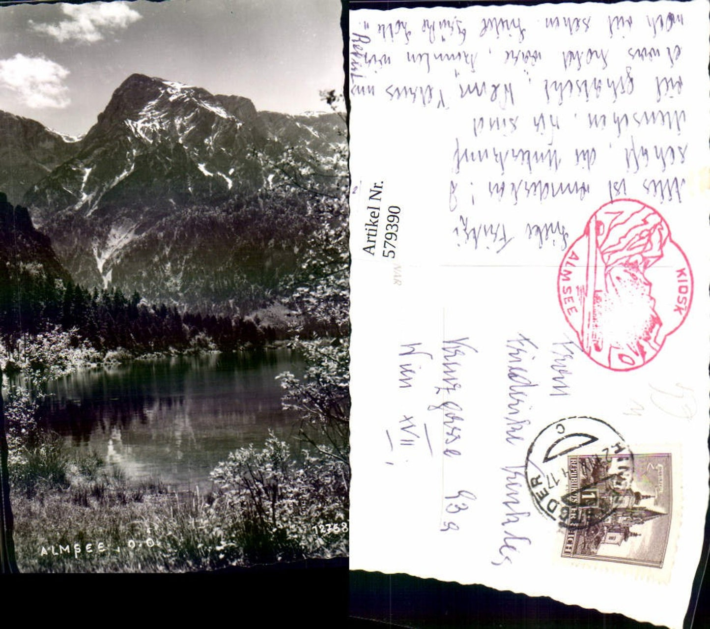 579390,Foto Ak Almsee b. Grünau im Almtal