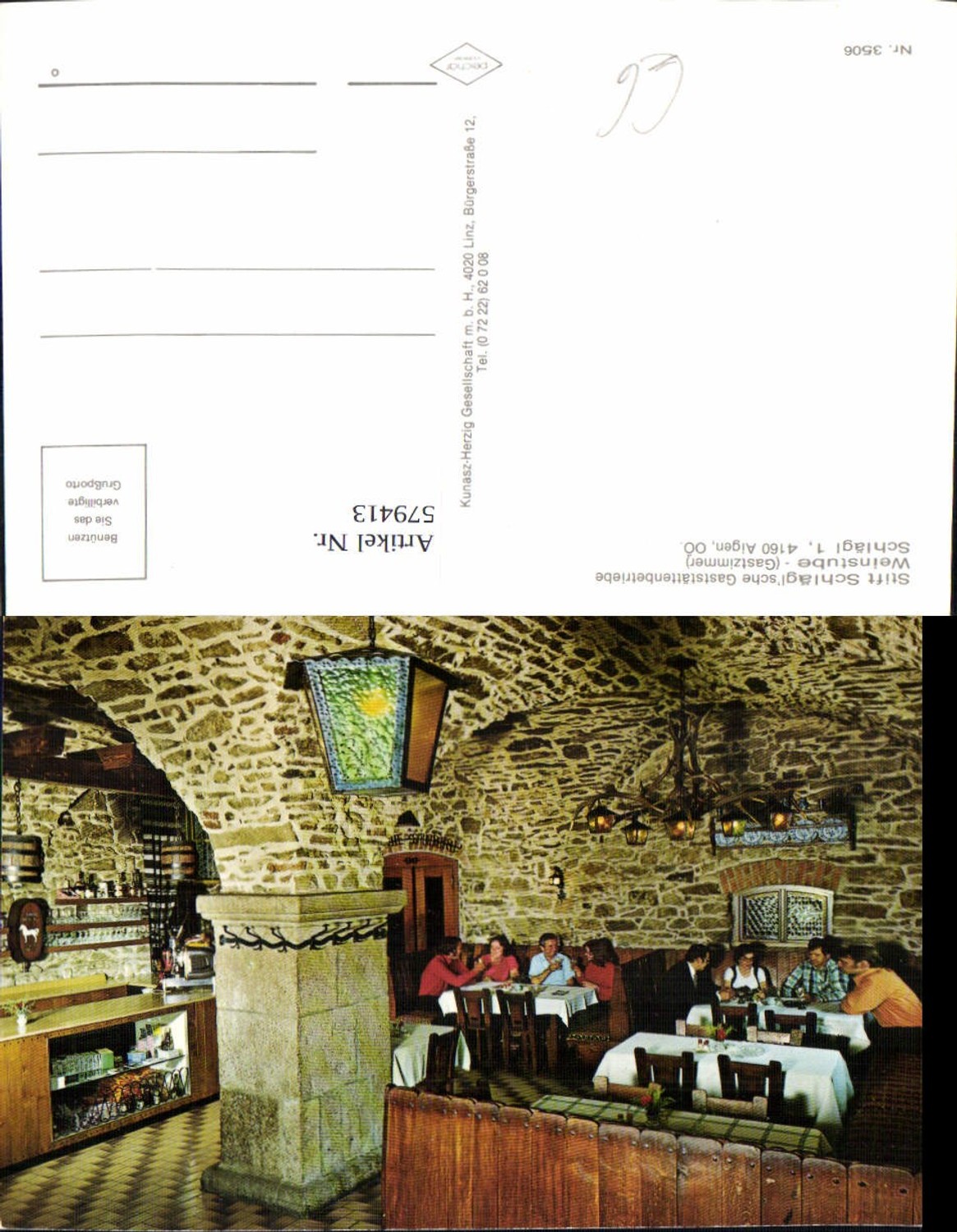 579413, Aigen im Mühlkreis Stift Schläglsche Gaststättenbetriebe Weinstube
