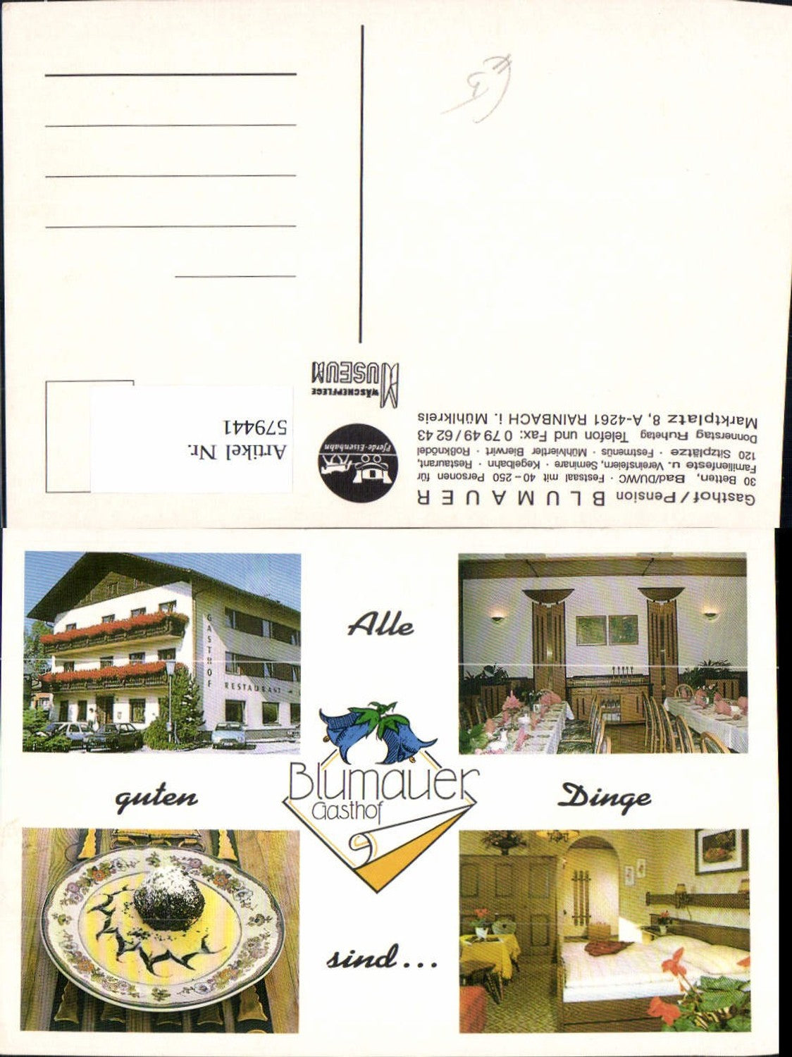 579441,Mehrbild Ak Rainbach i. Mühlkreis Gasthof Pension Blumauer