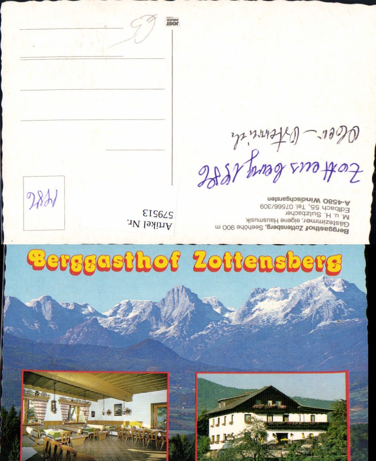 579513,Mehrbild Ak Windischgarsten Berggasthof Zottensberg