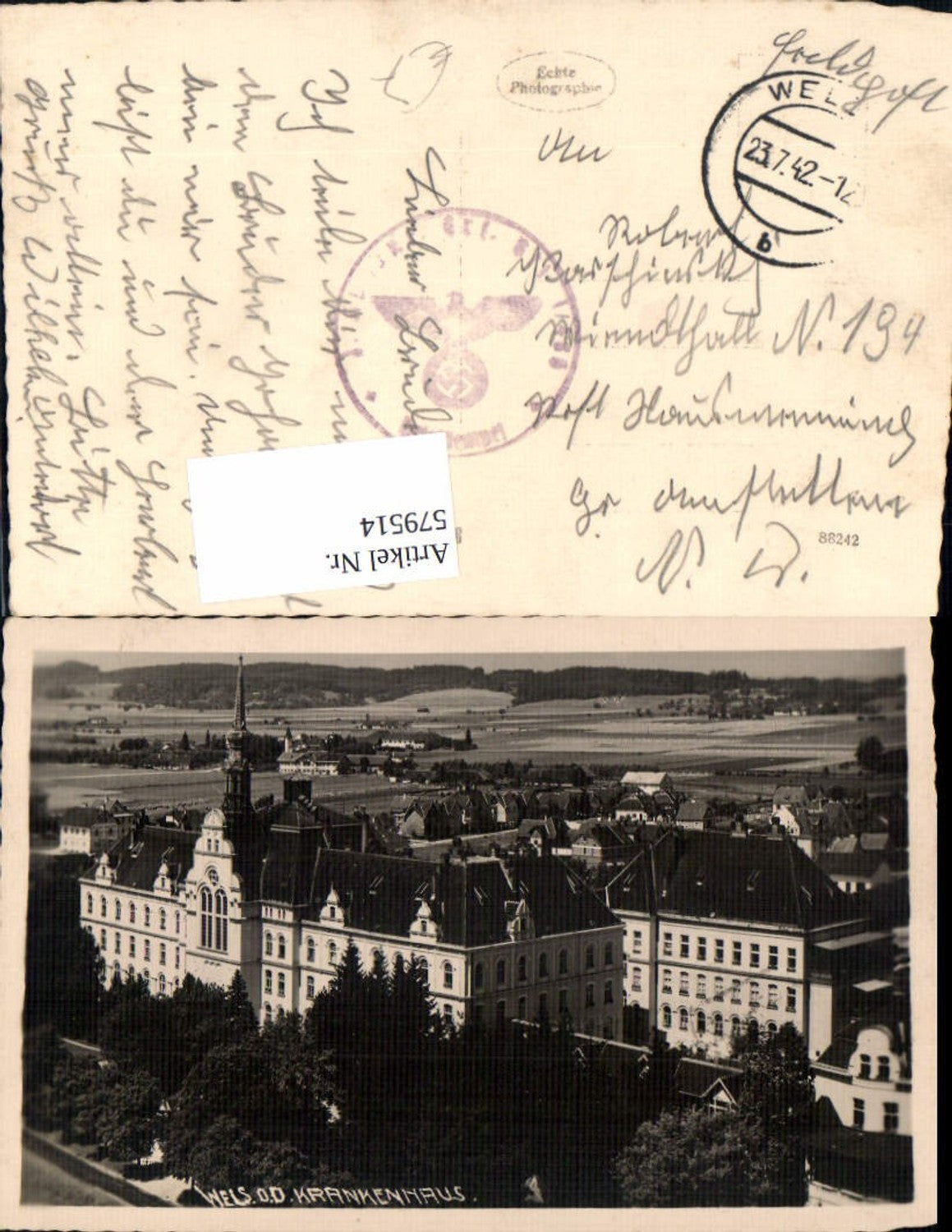 579514,Foto Ak Wels Krankenhaus