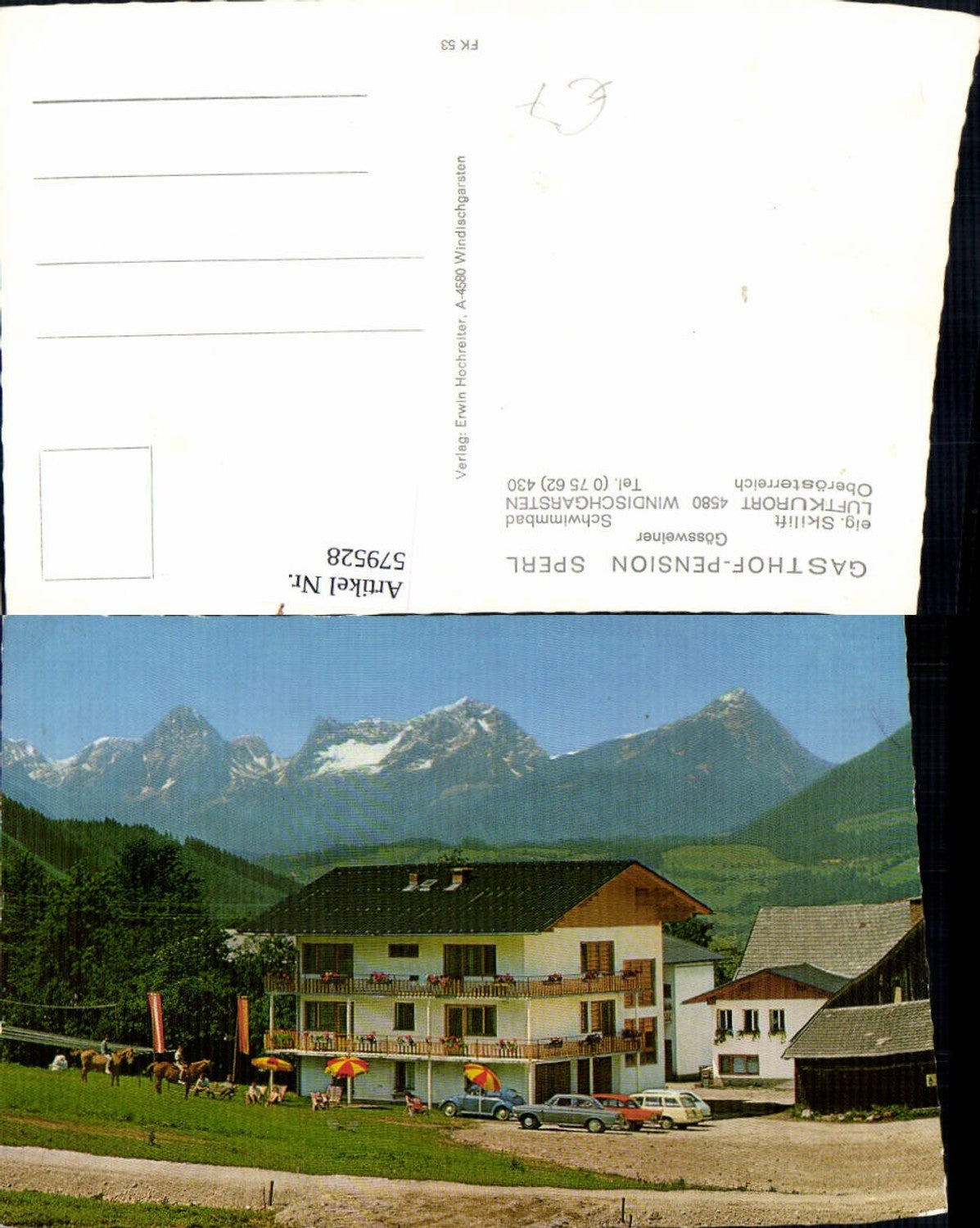 579528,Windischgarsten Gasthof Pension Sperl VW Käfer Pferde Reiten