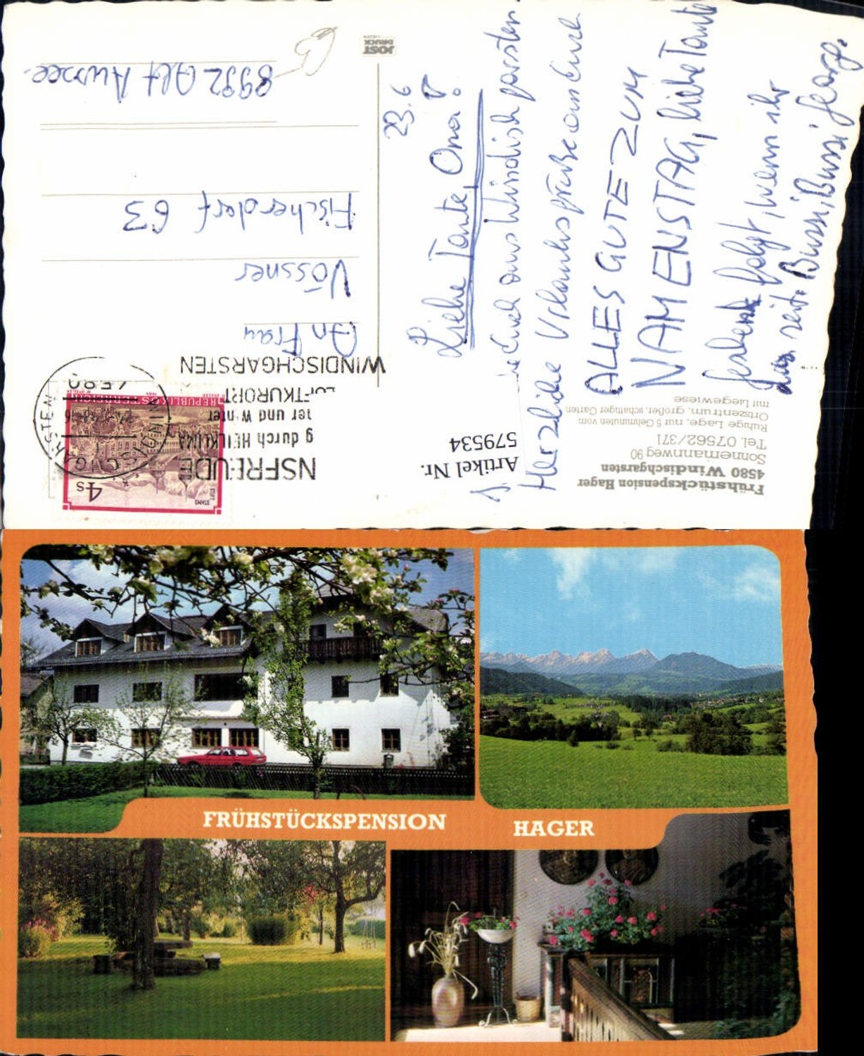 579534,Mehrbild Ak Windischgarsten Frühstückspension Hager