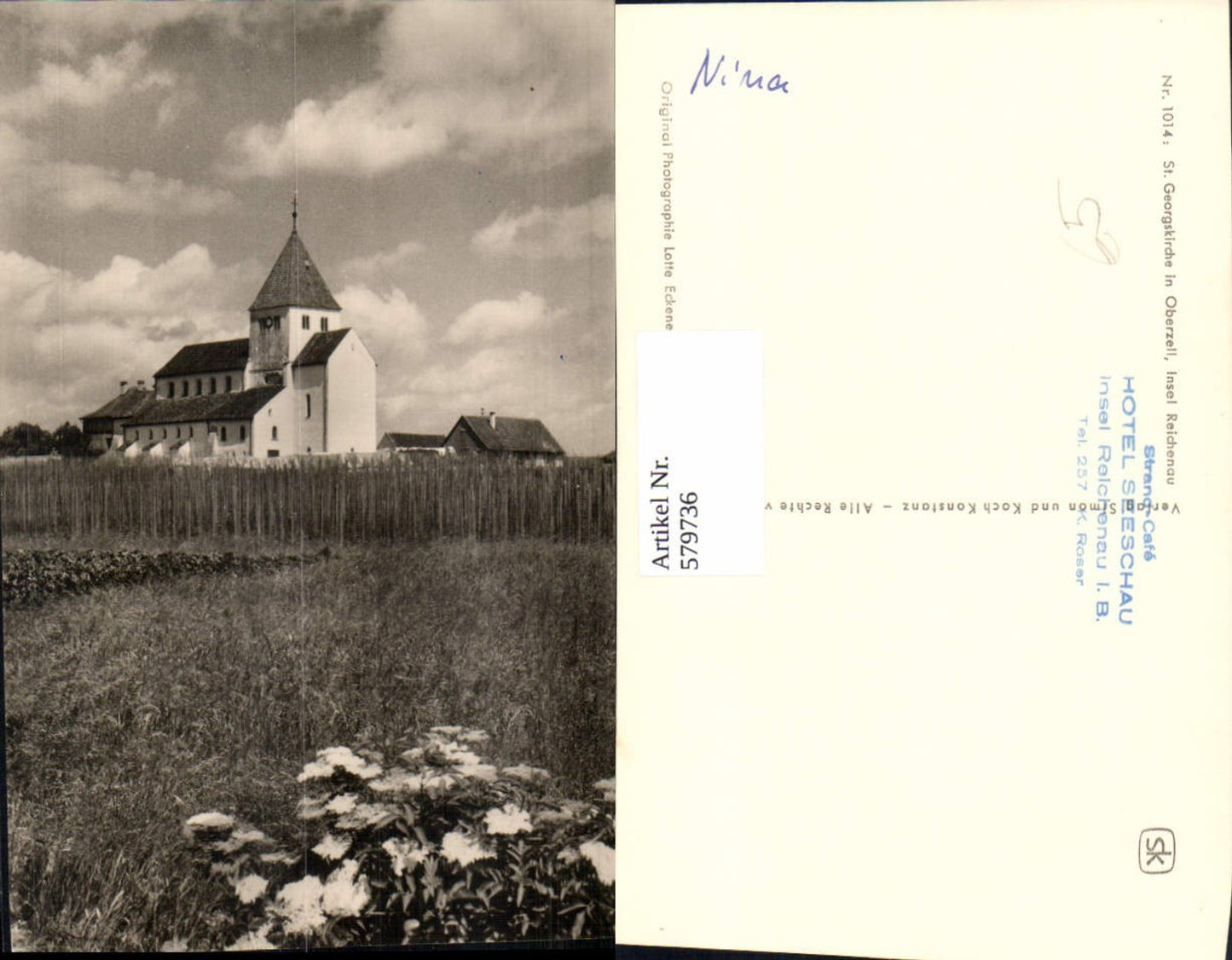 579736,Foto Ak Insel Reichenau Bodensee St Georg St Georgskirche i. Oberzell
