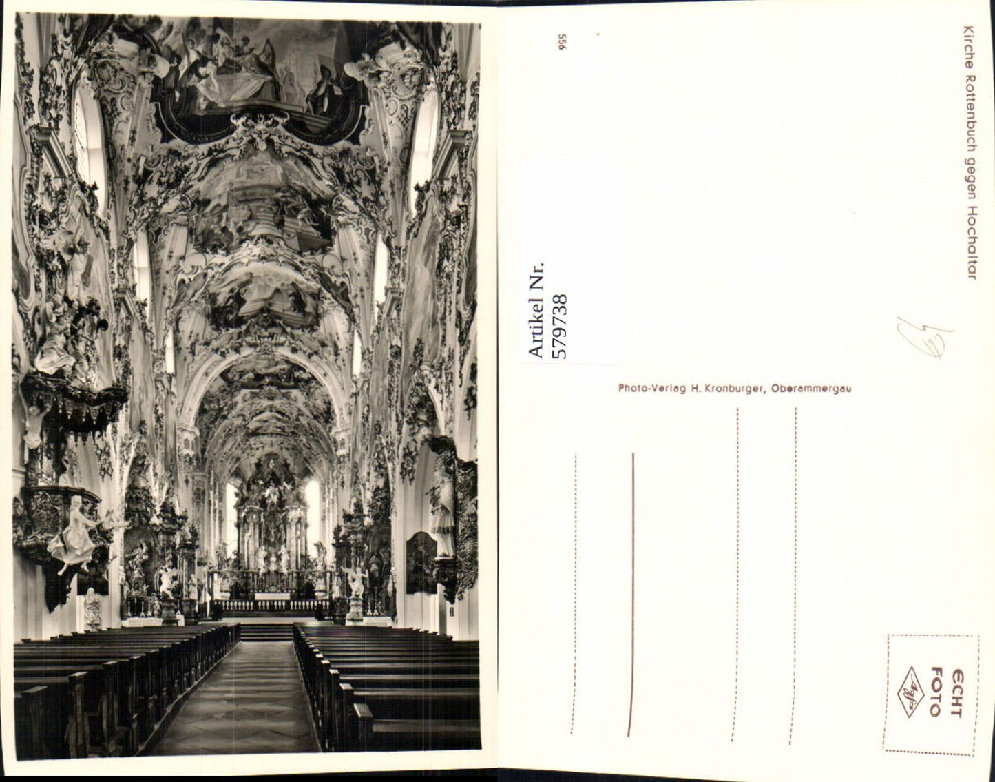 579738, Rottenbuch Church Rottenbuch opposite high altar