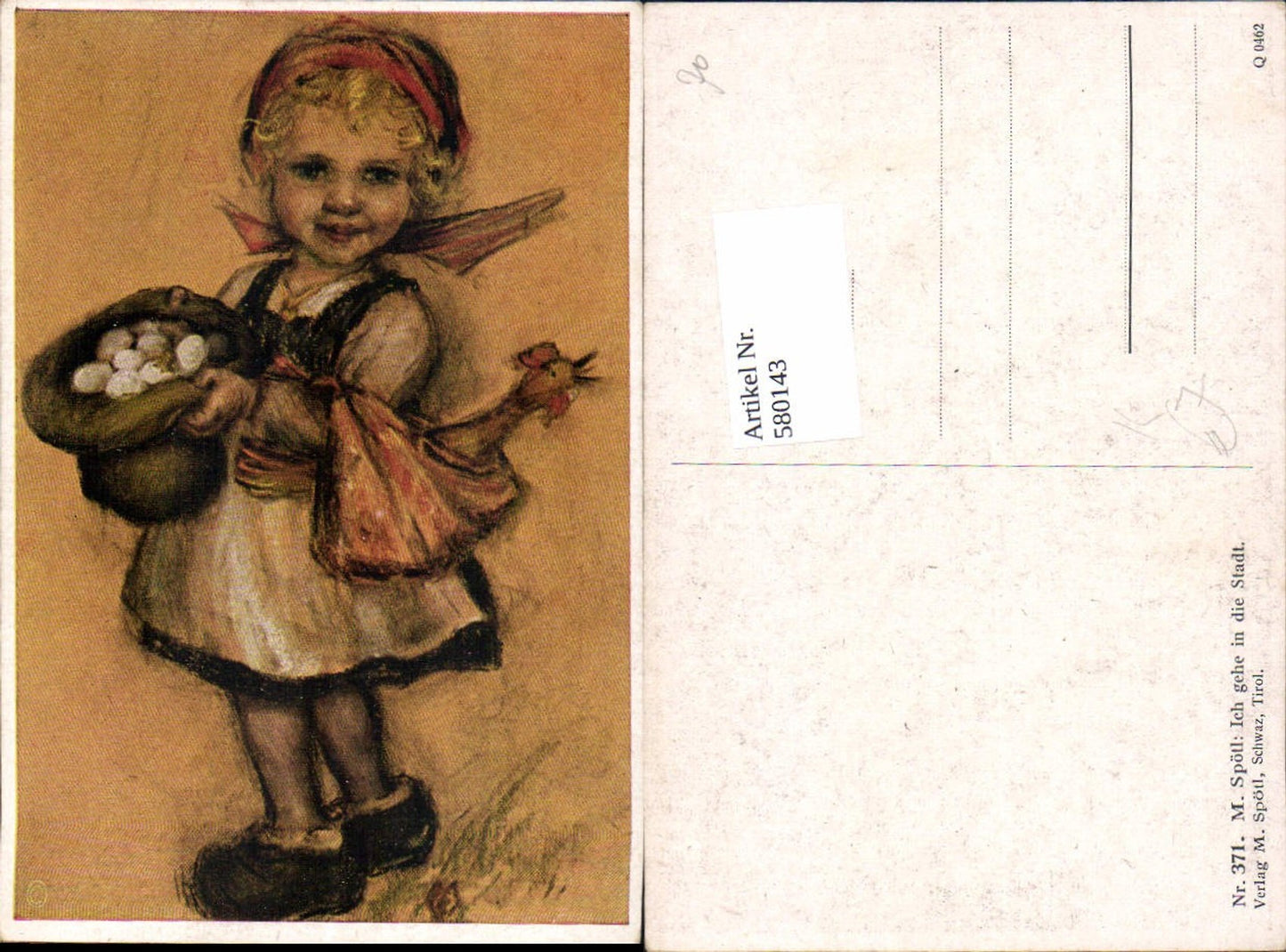 580143, Artist AK M. Spötl Schwaz 371 I'm going to the city