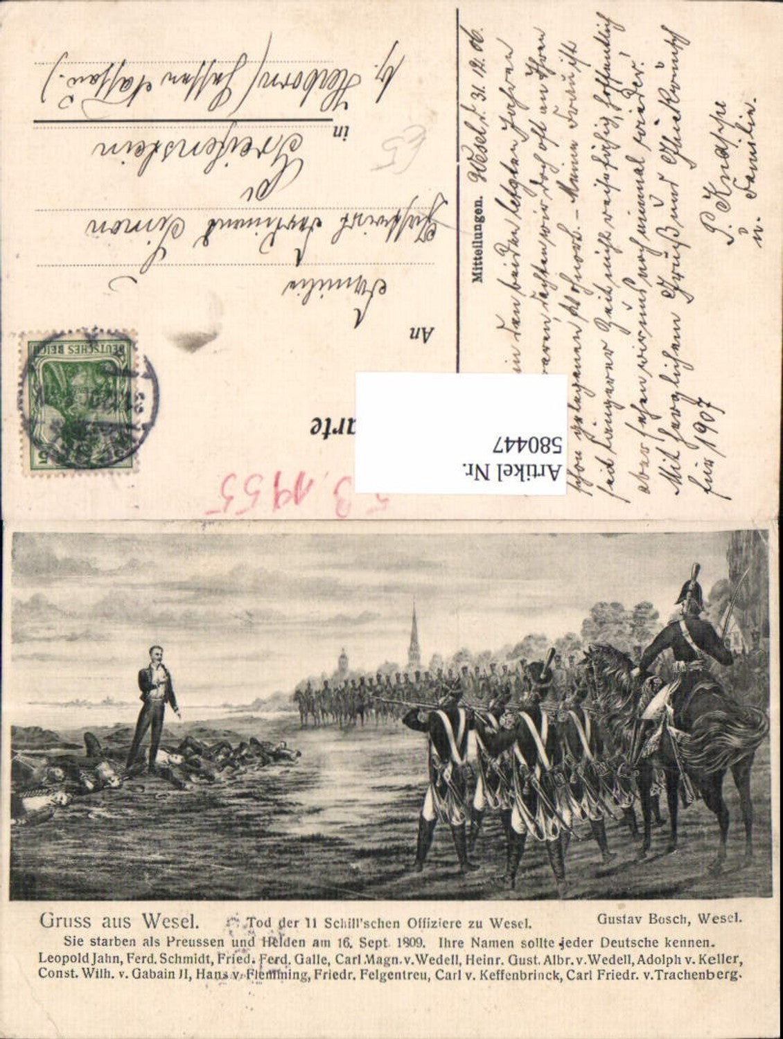 580447,Wesel Tod der 11 Schillschen Offiziere zu Wesel19 Jhdt.