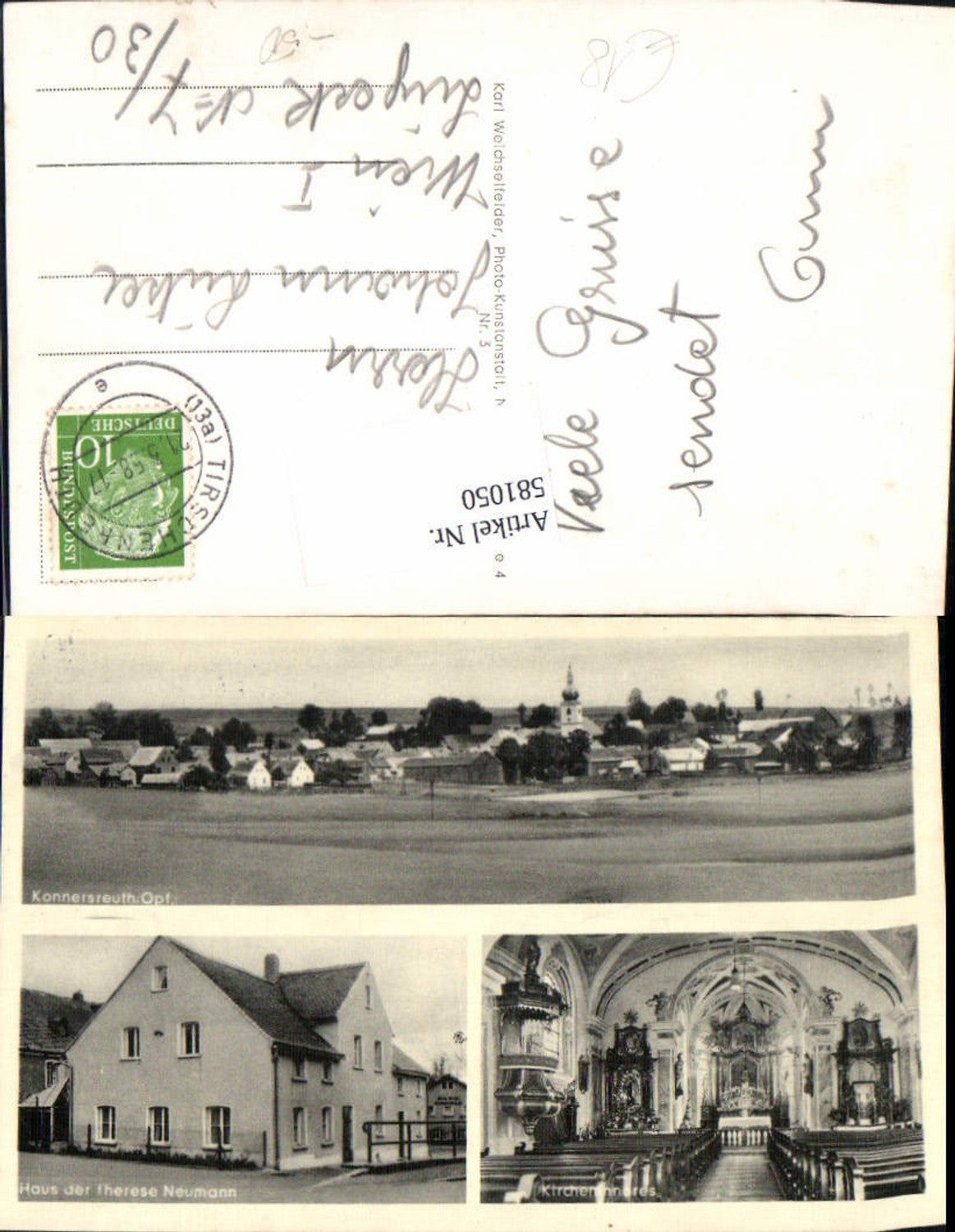 581050,tolle AK Konnersreuth Oberpfalz Tirschenreuth