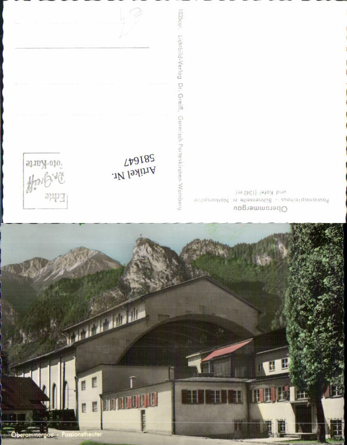 581647, Photo Ak Oberammergau Passion Play Theatre Passion Play