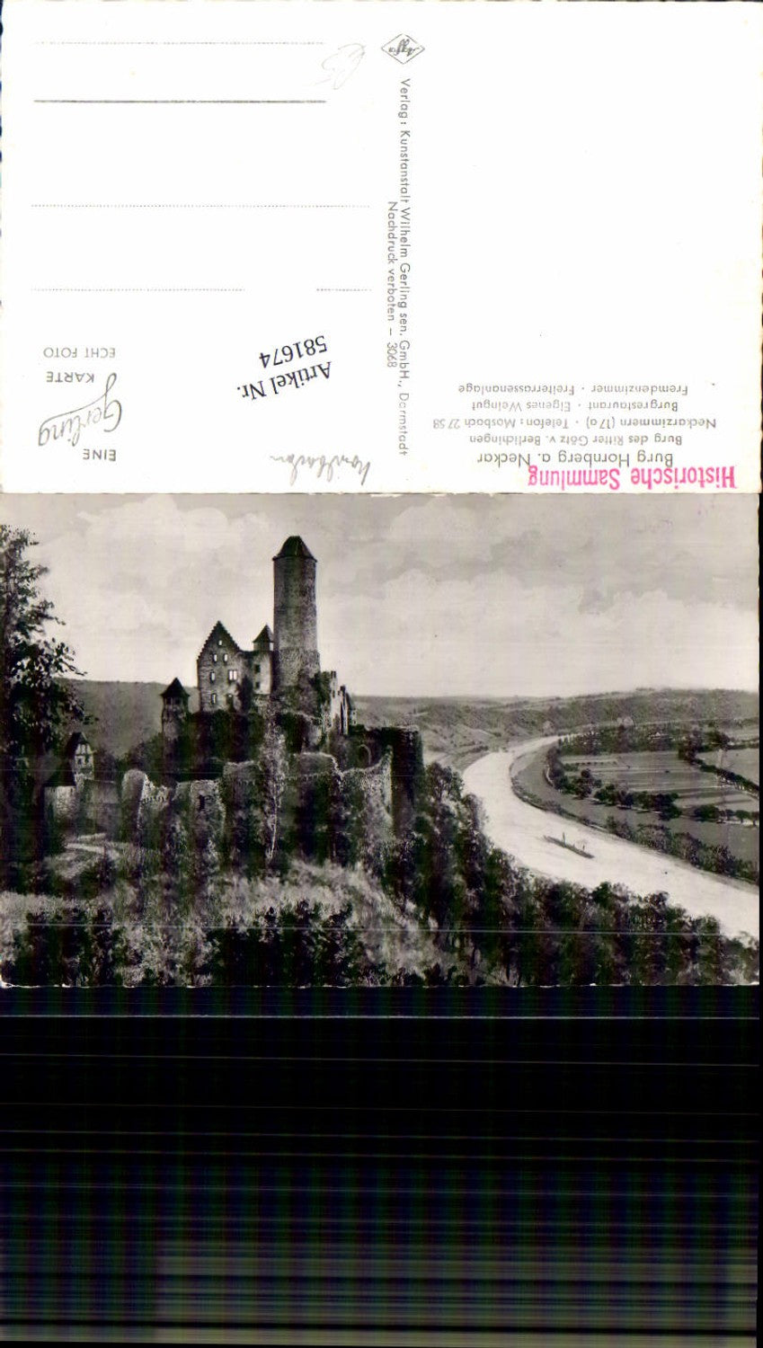 581674,Foto Ak Burg Hornberg Neckarzimmern