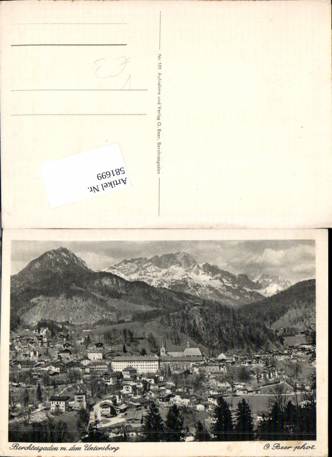581699,Berchtesgaden m. d. Untersberg pub O. Beer