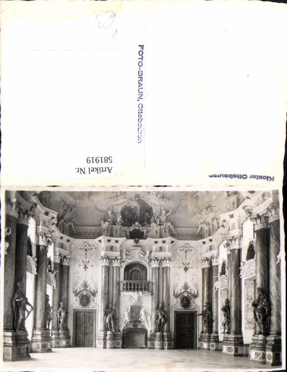 581919, photo Ak Kloster Ottobeuren pub photo Braun