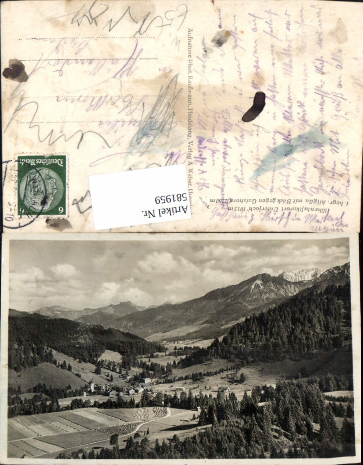 581959, Bad Hindelang Unterjoch Allgäu with view towards Gaishorn