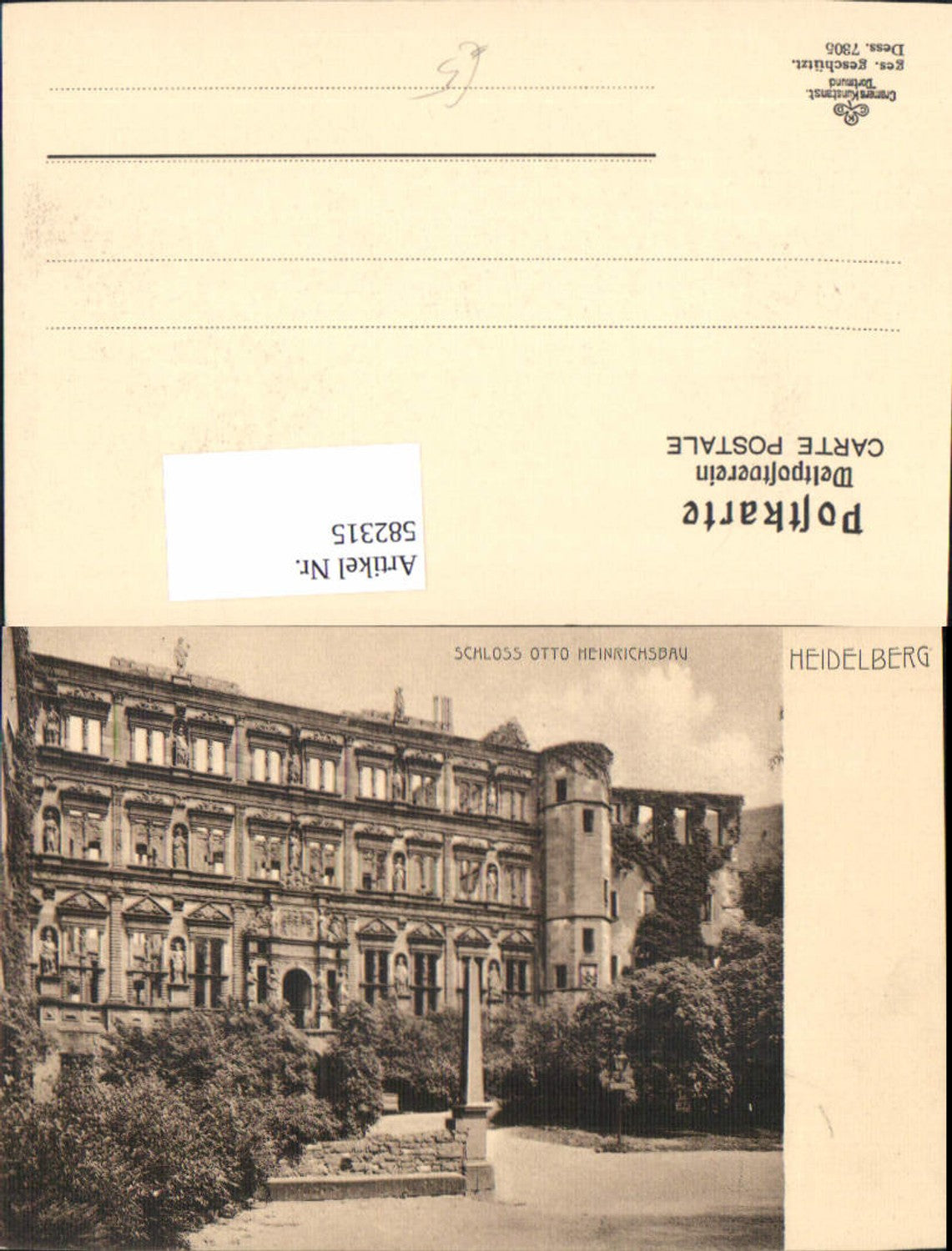582315,Heidelberg Schloss Otto Heinrichsbau